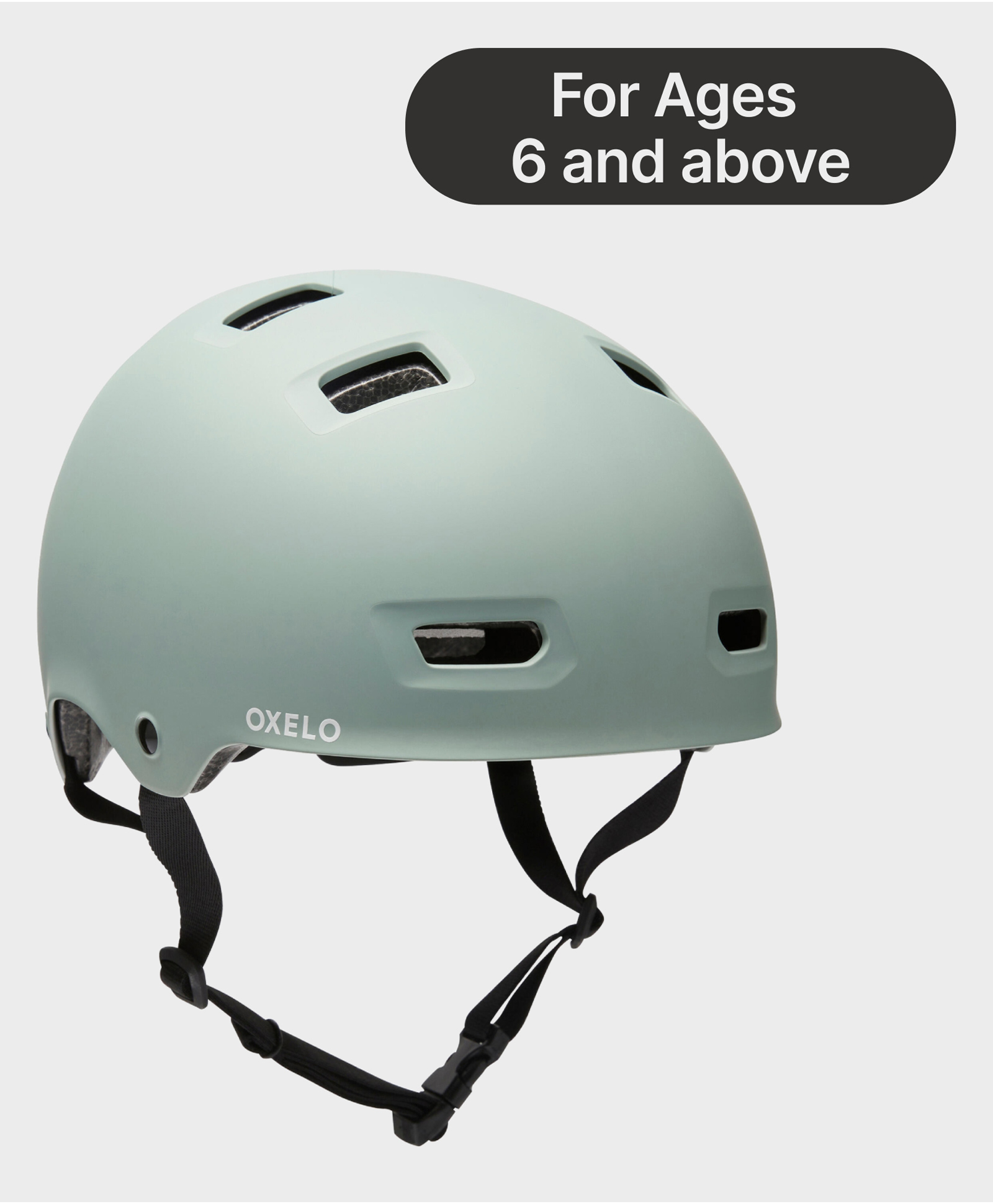 DECATHLON - Btwin MF500 Polystyrene Solid Inline Skating Helmet - Light Khaki-picture-10