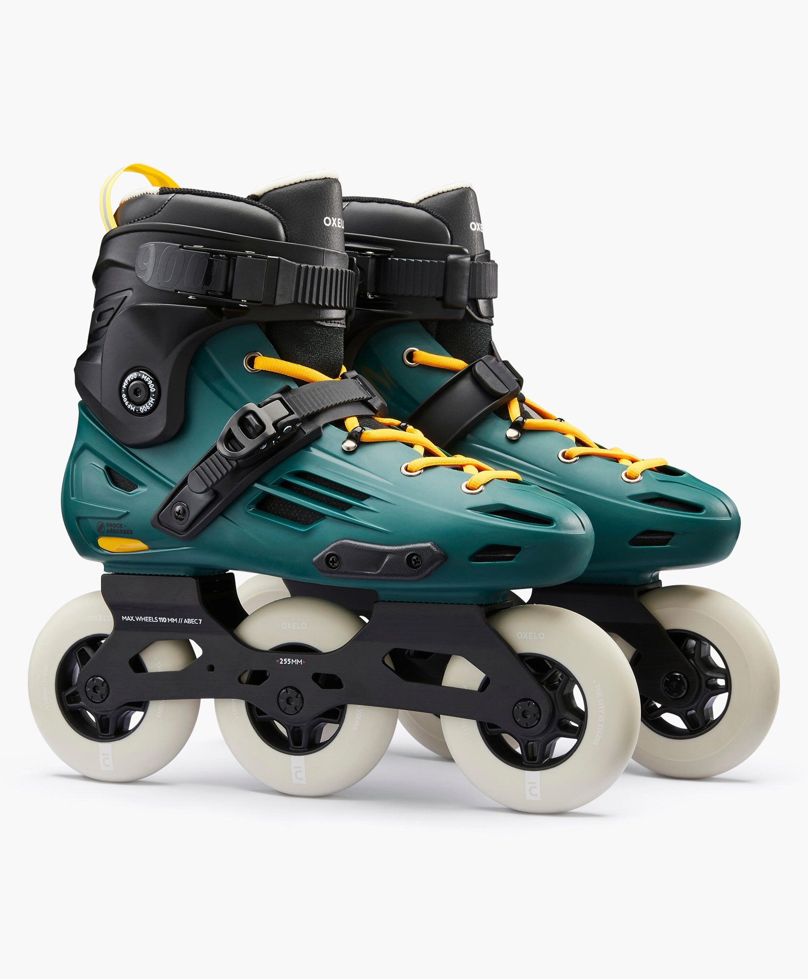 Oxelo MF 900 Thermoplastic Solid Inline Skating Shoes - Green-image-41
