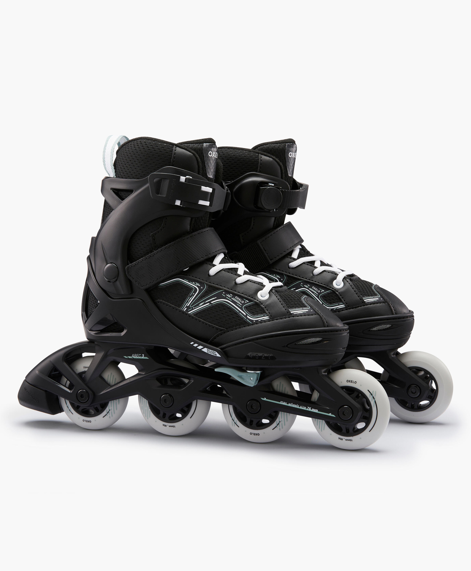 decathlon Oxelo Fit 3 Solid Inline Skating Shoes - Black-picture-11