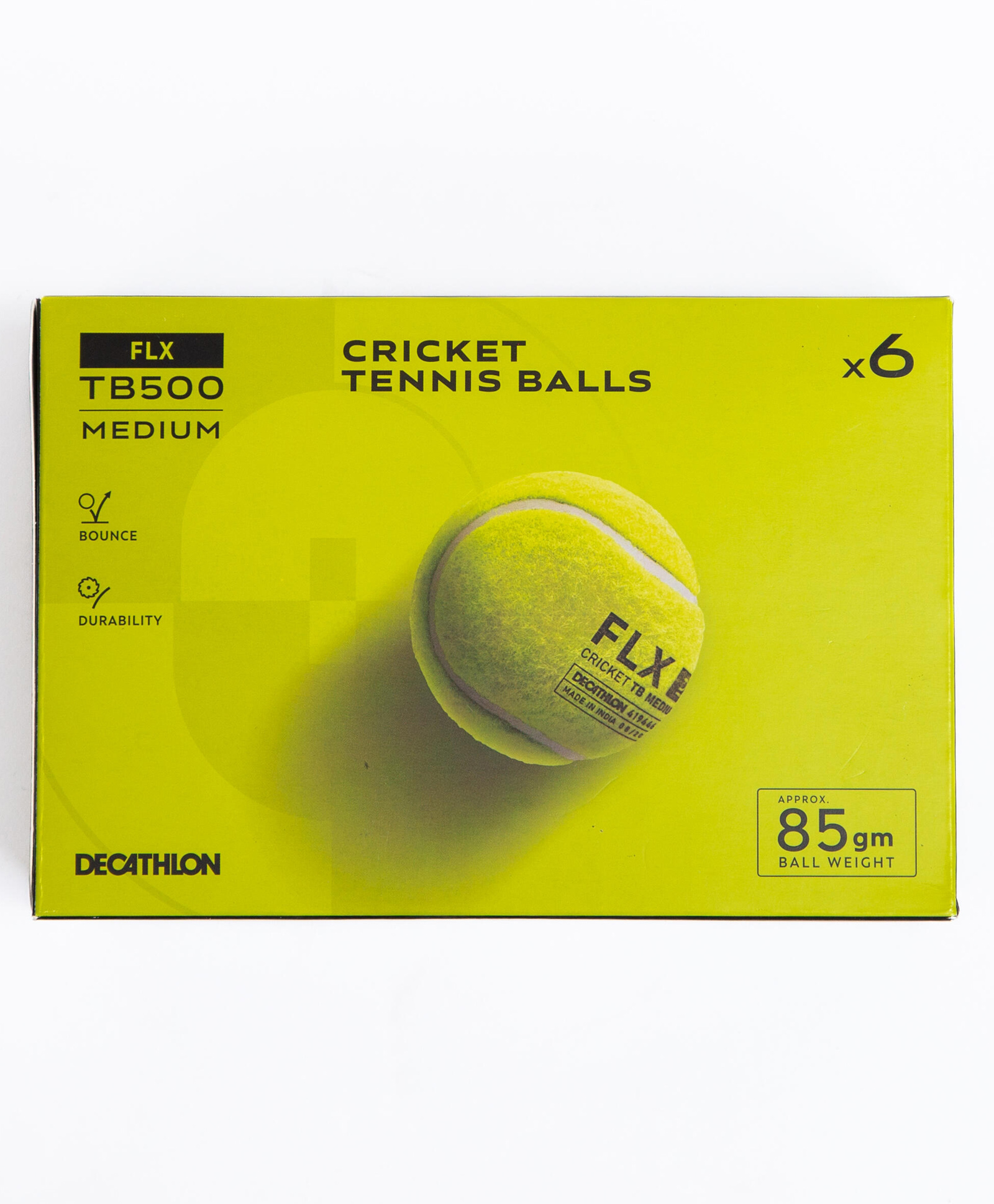 TB 500 Medium Latex Rubber Printed Tennis Ball - Yellow-image-18