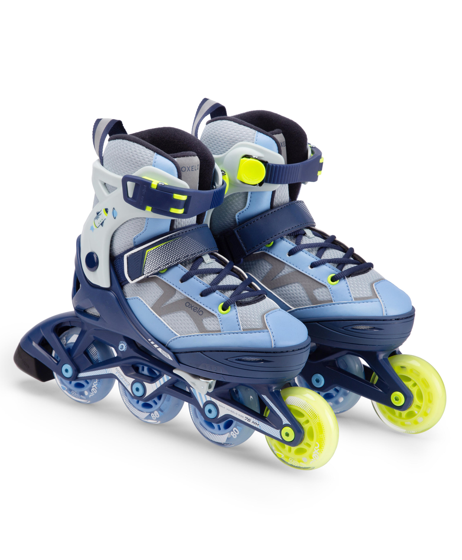 DECATHLON - Oxelo Fit3 Colourblock Inline Skating Shoes - Blue-picture-12