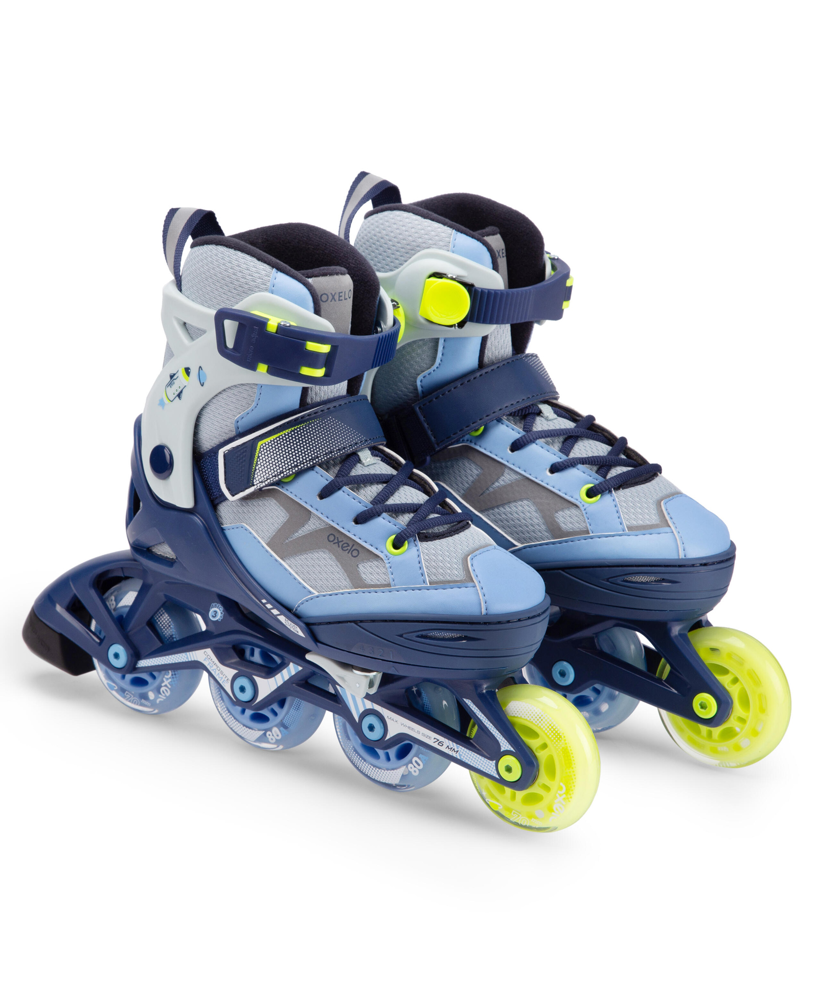decathlon Oxelo Fit3 Colourblock Inline Skating Shoes - Blue-picture-13