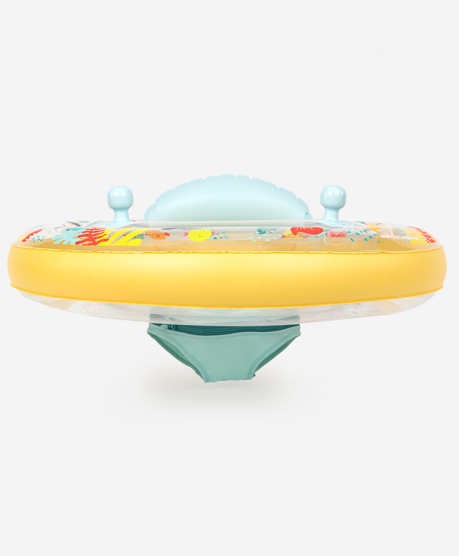 DECATHLON - Polyvinyl Chloride Printed Inflatable Baby Seat Swim Ring - Yellow-picture-17
