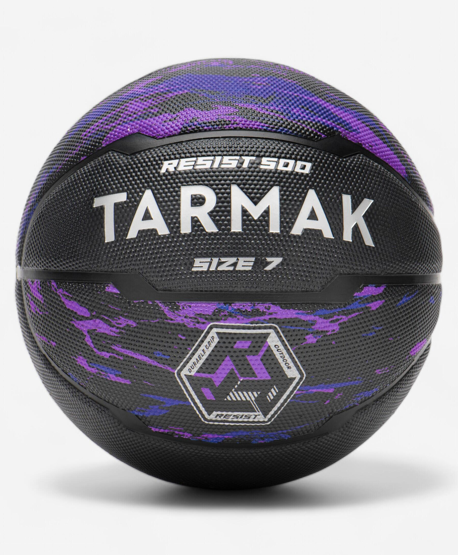 decathlon Tarmak R500 Dry Rubber Printed Basketball - Black-picture-10