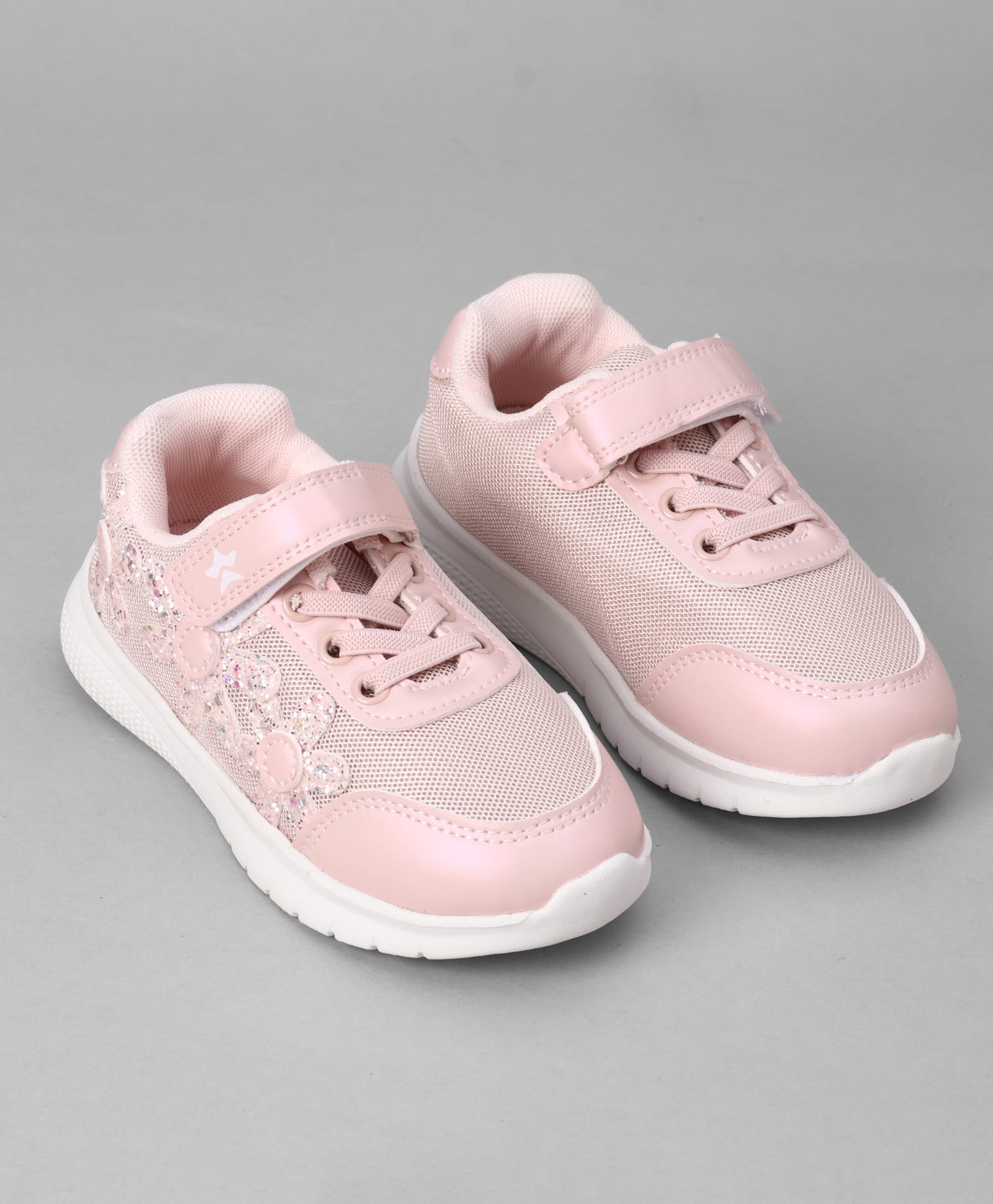 Cute Walk by Babyhug Velcro Closure Casual Shoes With Floral Applique - Rose Gold-picture-13