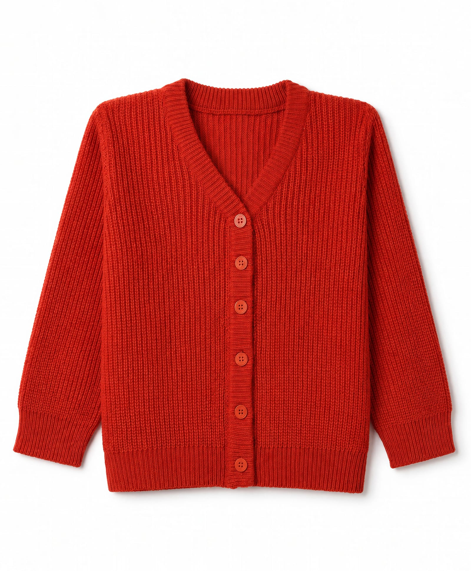 Babyhug Knit Full Sleeves Cardigan - Rust Orange-image-47