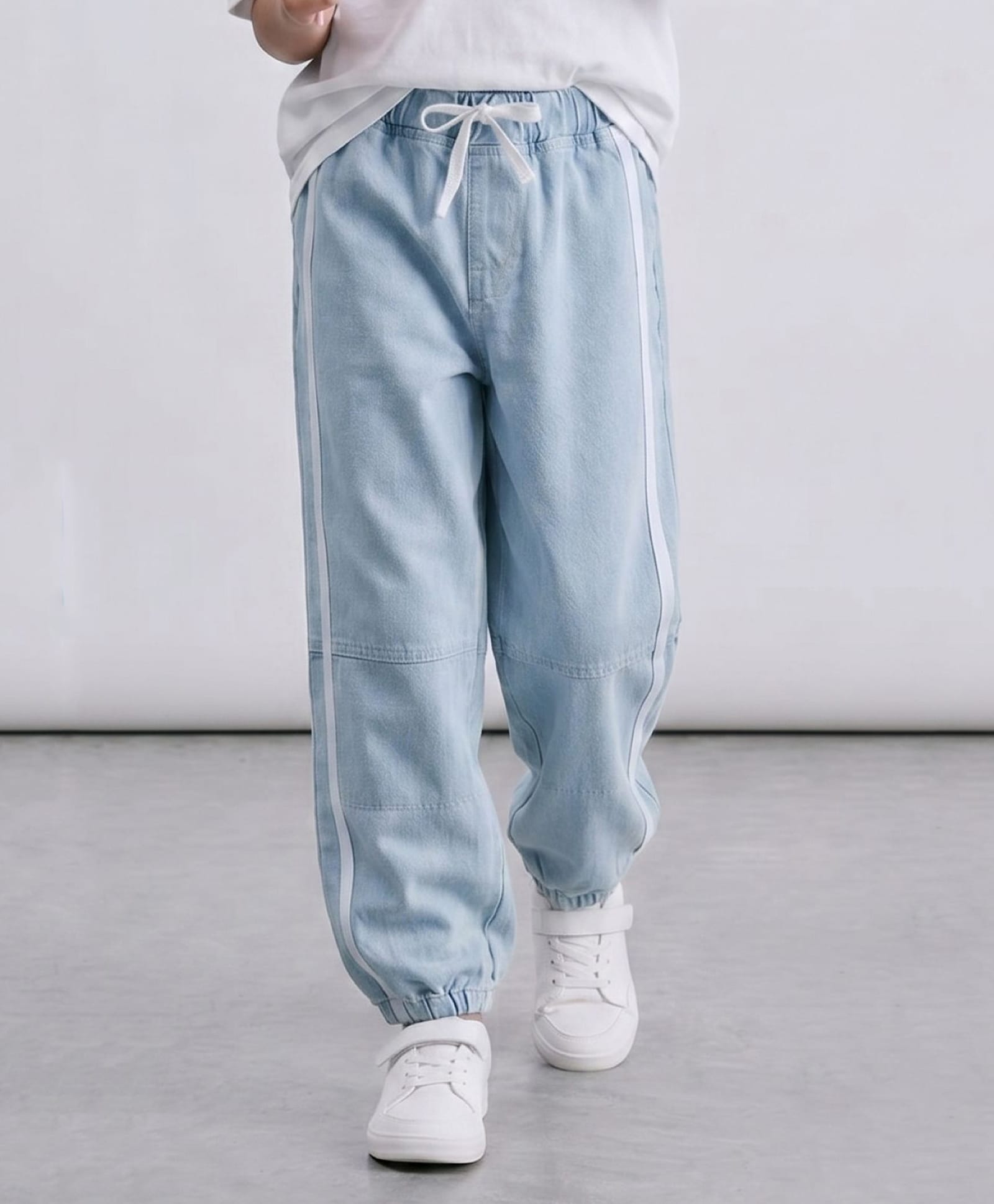 Tales & Stories Denim Side Taped Jogger Style Jeans - Blue-picture-24