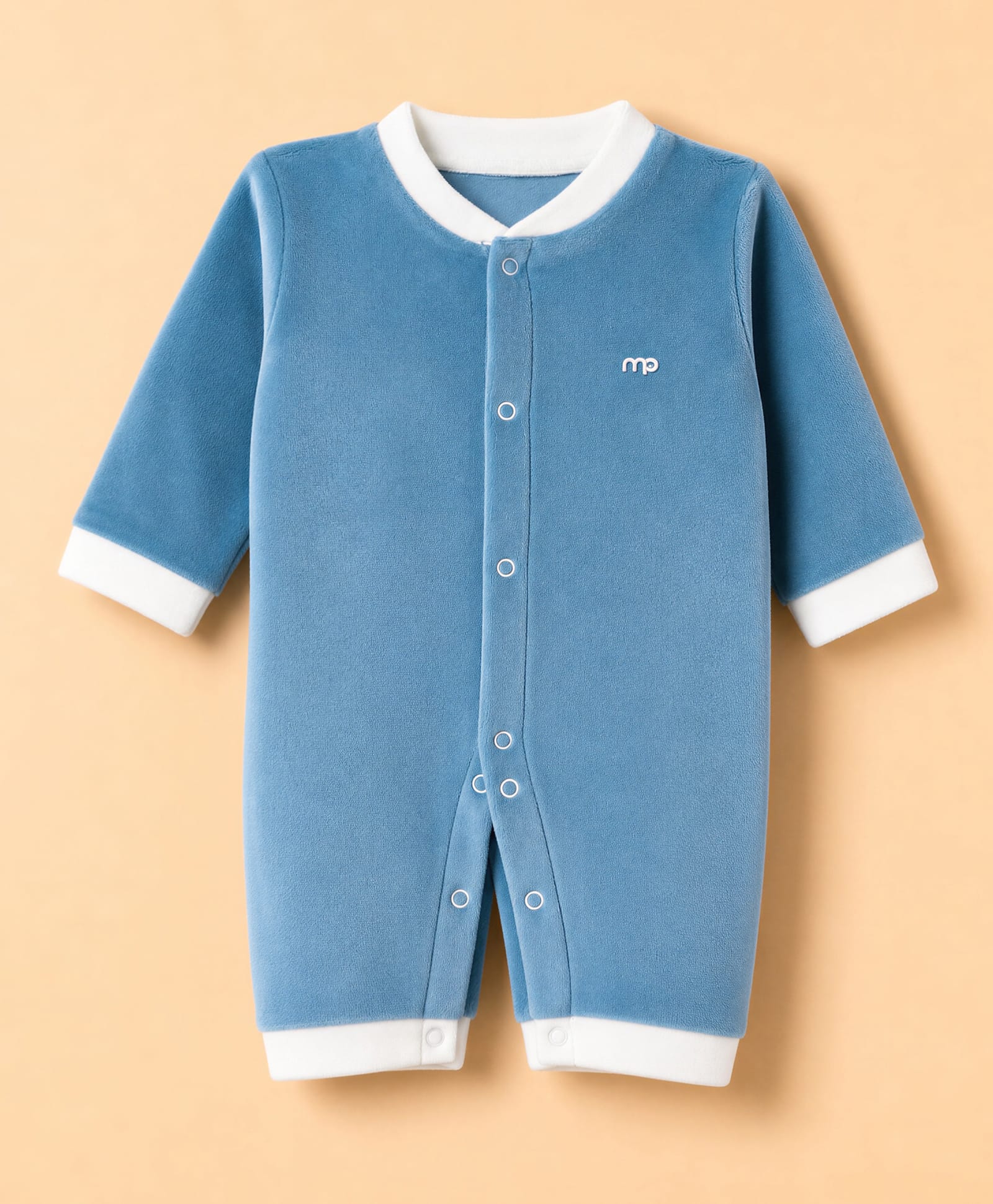 Mom's pet Velvet Knit Full Sleeves Solid Winter Romper - Turquoise-picture-11