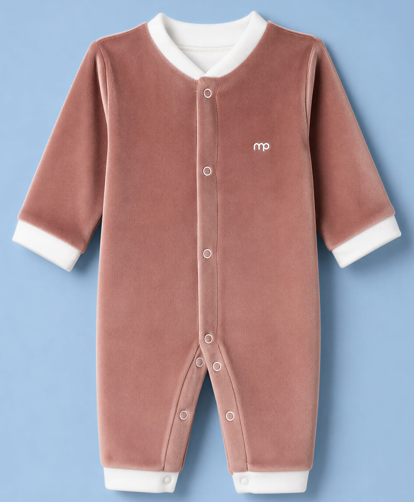 Mom's pet Velvet Knit Full Sleeves Solid Winter Romper - Rust-picture-32