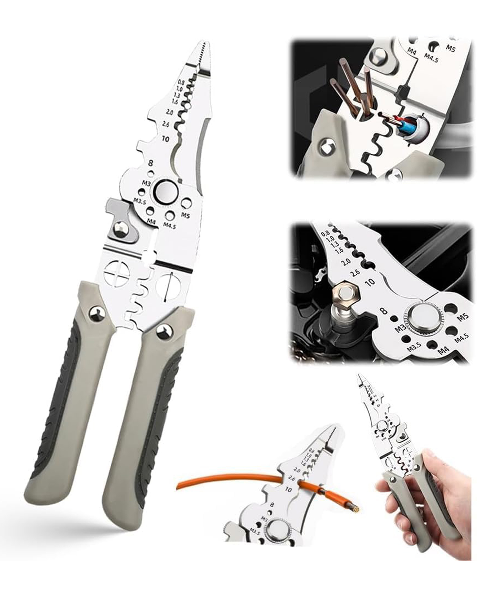 ADKD 9-in-1 Wire Cutter & Stripper Pliers for Home Repair and Electrical Work (Pack of 1,Random Color)-image-0