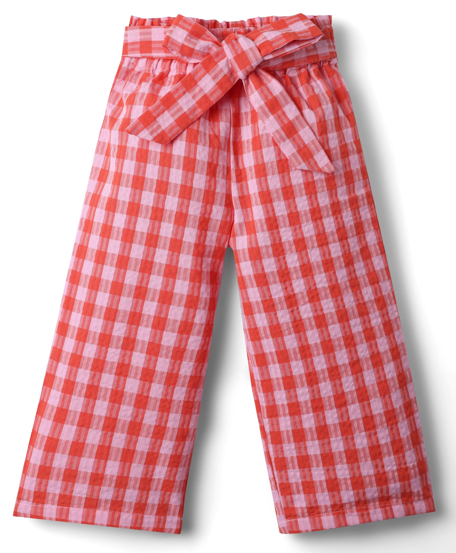 CrayonFlakes Cotton Knit Checked Pants - Pink-image-15