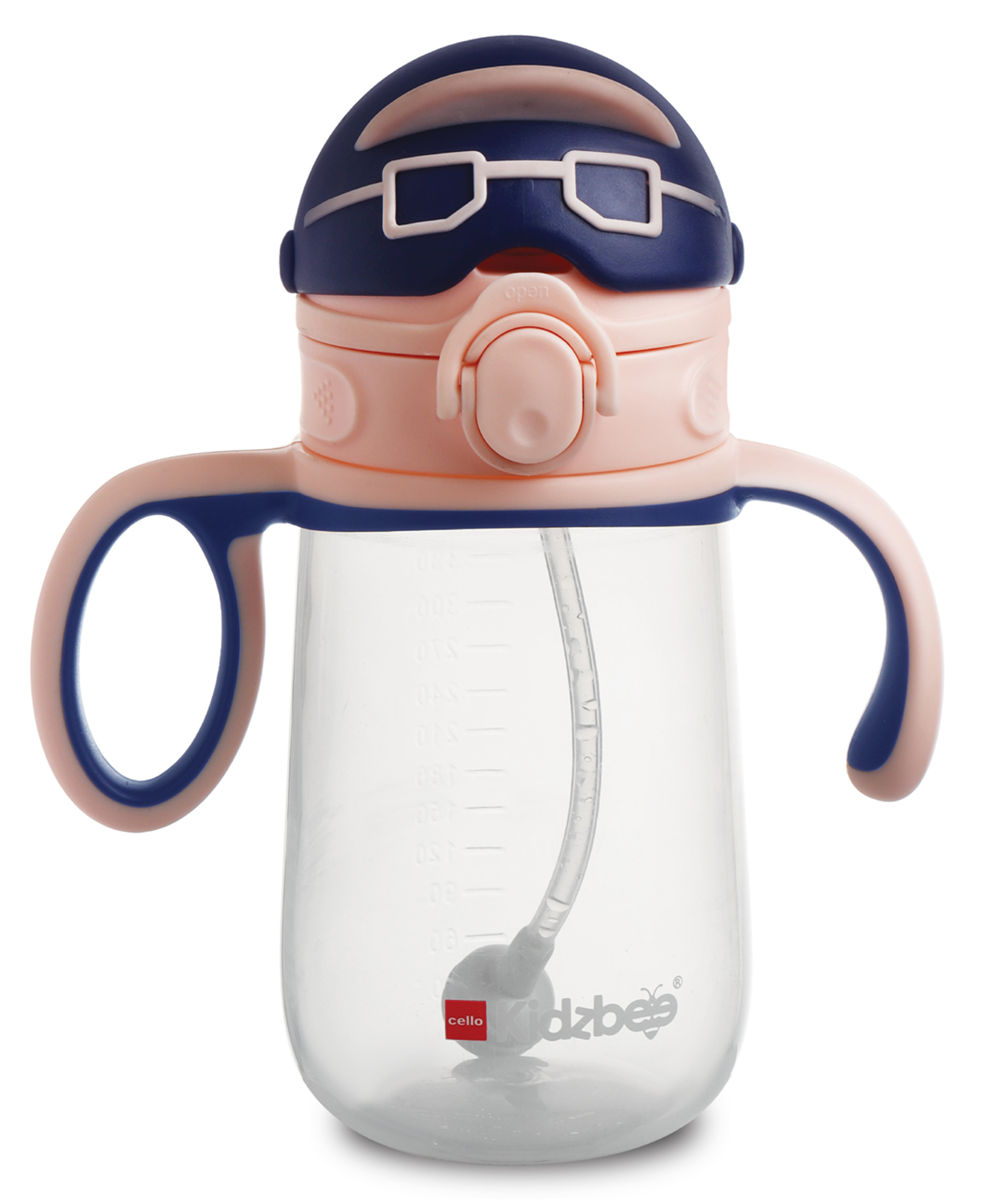 Cello 380 ml Kidzbee Sip Duo Kids Sipper Bottle with Straw & Spout, Leak Resistant - Pink-image-9