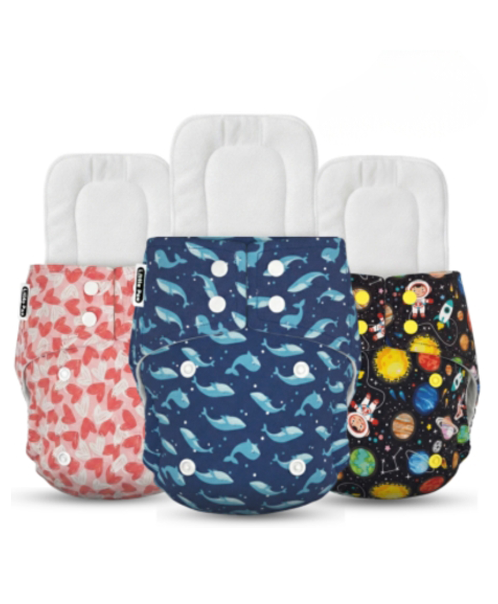 Little Pea Cloth Diaper - Cosmic, Hearts, Ocean, Pack of 3-picture-30