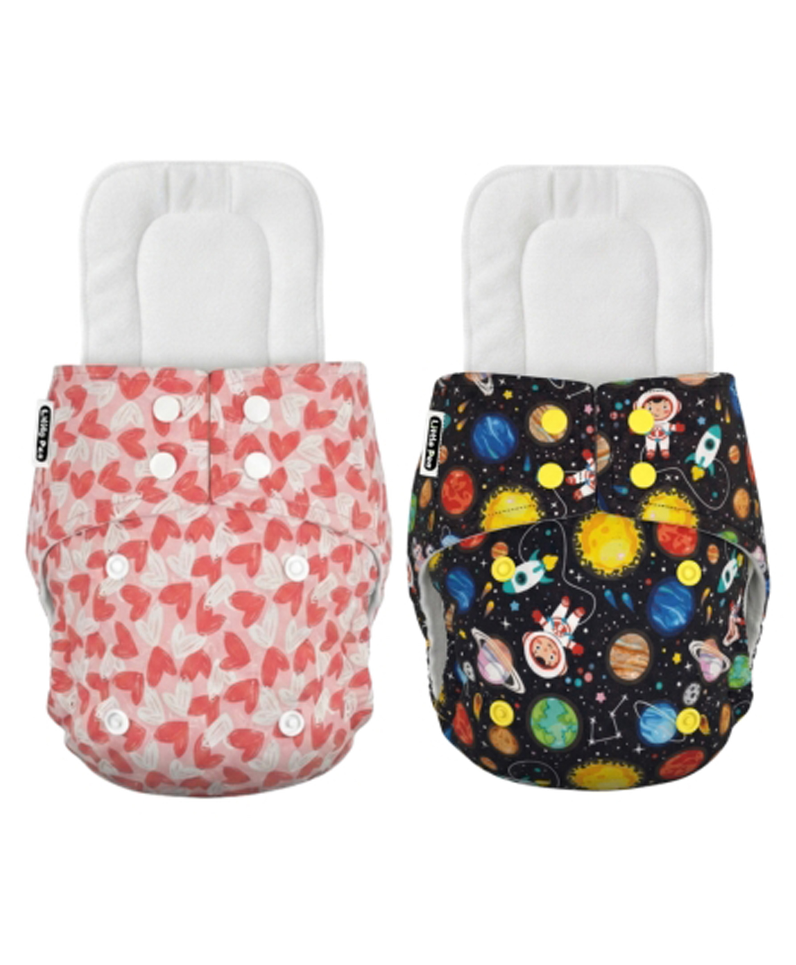Little Pea Cloth Diaper - Cosmic, Hearts, Pack of 2-picture-24