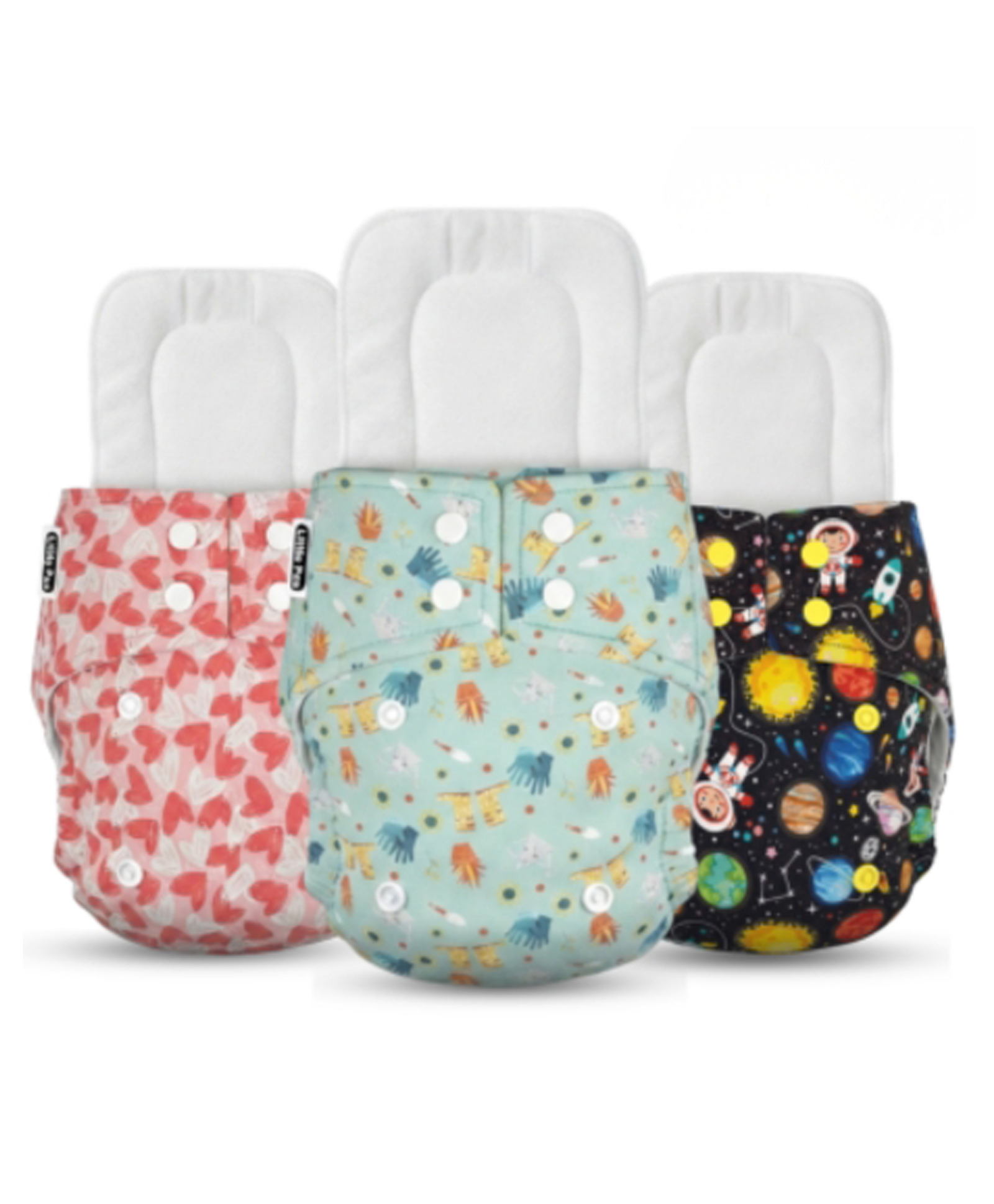 Little Pea Cloth Diaper - Playful, Cosmic, Hearts, Pack of 3-picture-32