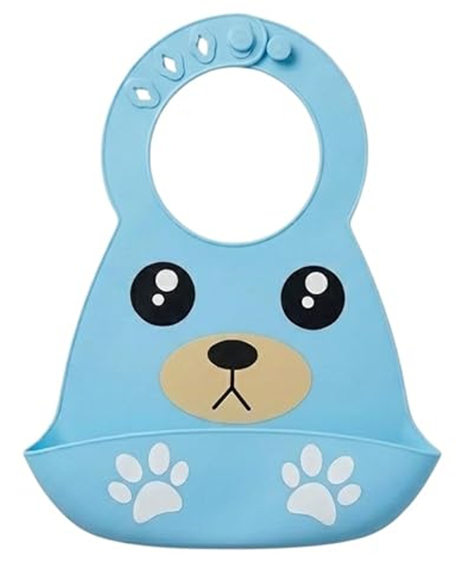 Little Pea Waterproof Silicone Baby Bib - Blue-picture-18