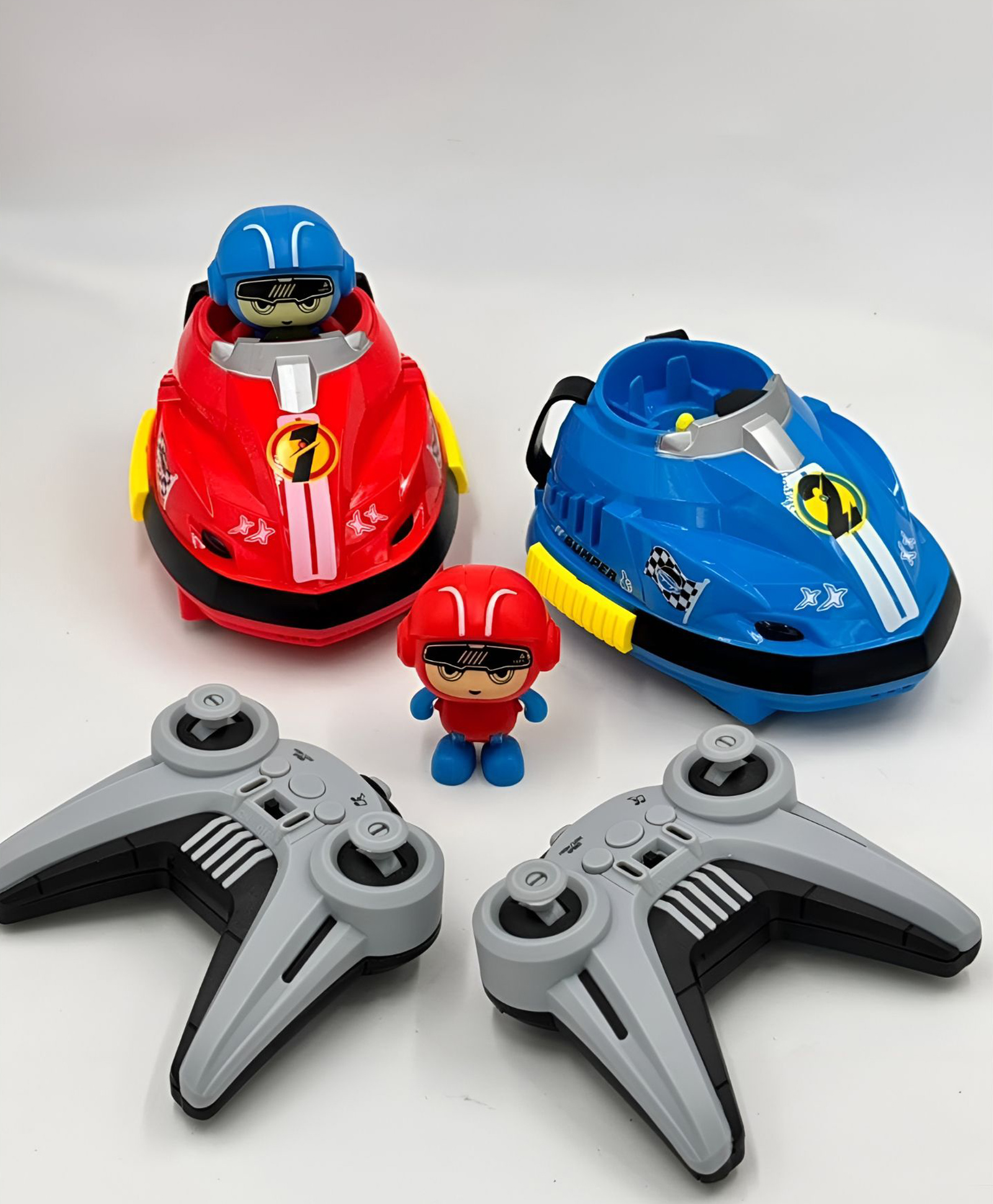 NEGOCIO 2 Player RC Go Kart Battle Set for Kids | 2.4GHz Remote Control Cars with Collision Knockout, 360° Spins, Lights & Music - PACK OF 1 - COLOR MAY VARY-image-10