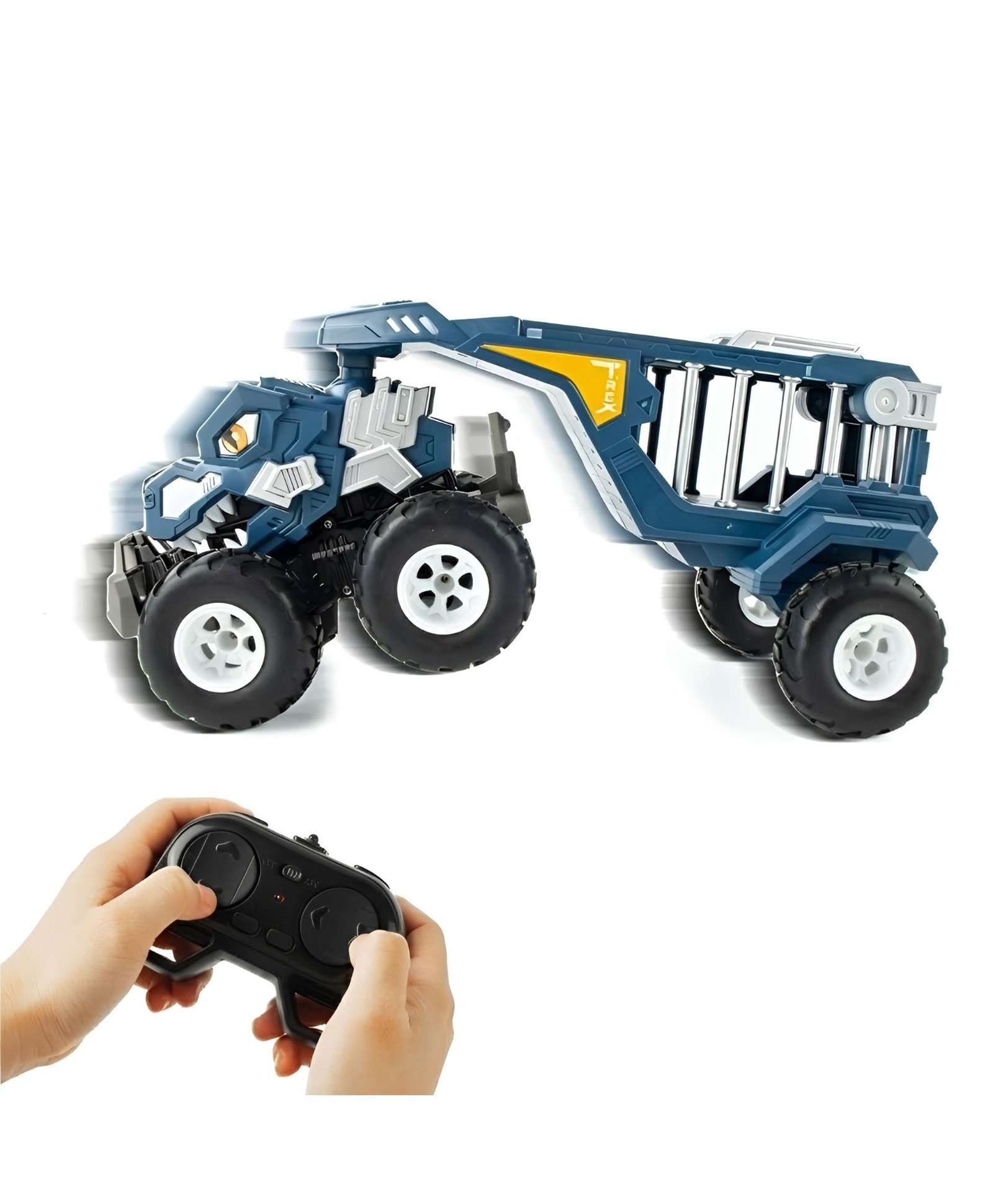 NEGOCIO 2 in 1 Remote Control Dinosaur Transport Cars 360 Rotation High Speed Rc Cars For Kids - PACK OF 1 - COLOR MAY VARY-picture-14