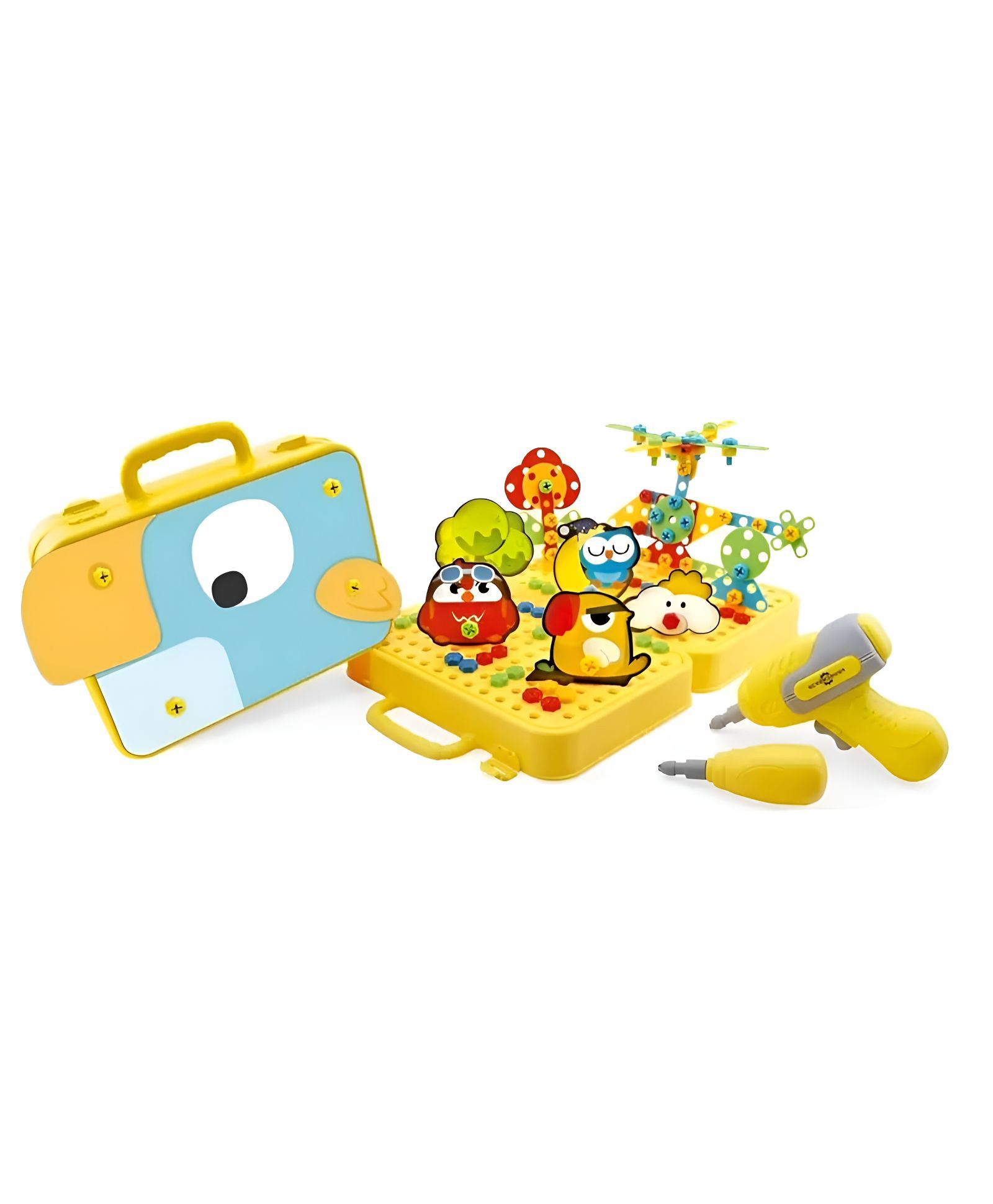 NEGOCIO Creativity Tool Box Toy, Educational Tool Kit, Screw Toys, Versatile Screw Tool Box, Stem Learning Tool Set - PACK OF 1 - COLOR MAY VARY-image-3
