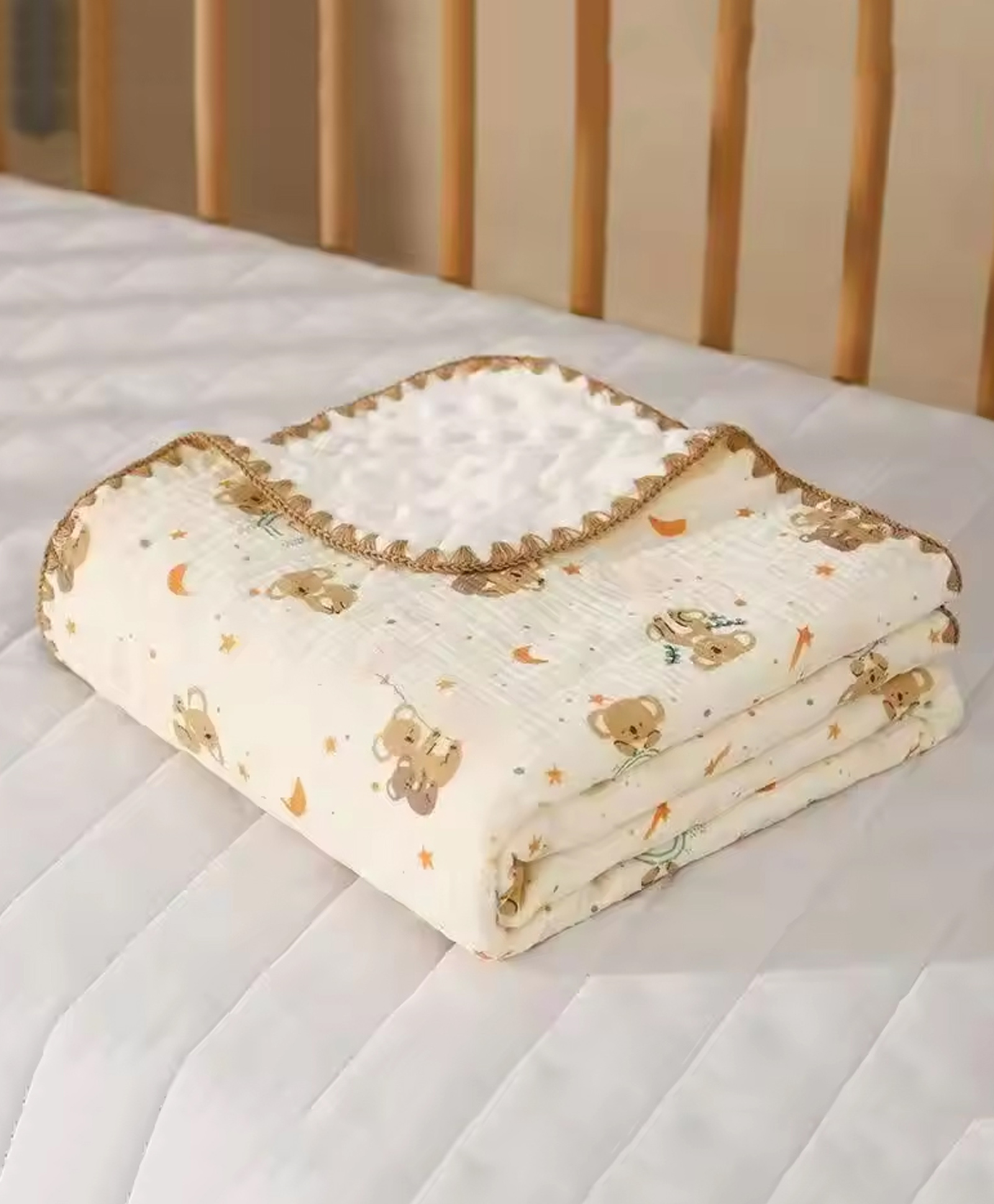 Teri Beri 100% Cotton Muslin Baby Blanket Super Soft, Breathable & All Seasons Multipurpose Blanket for Babies-image-22