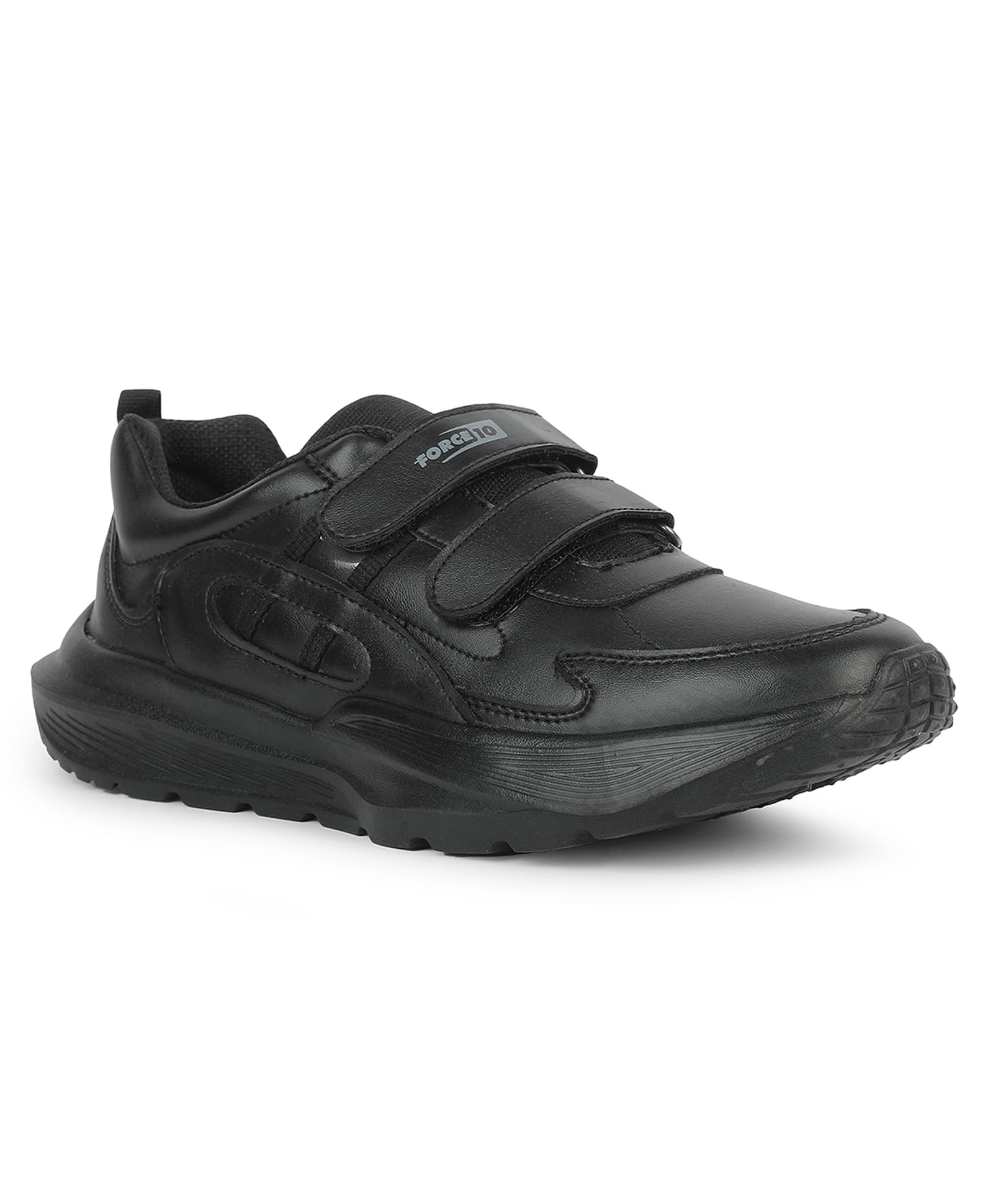 LIBERTY Solid Velcro Closure School Shoes - Black-picture-15