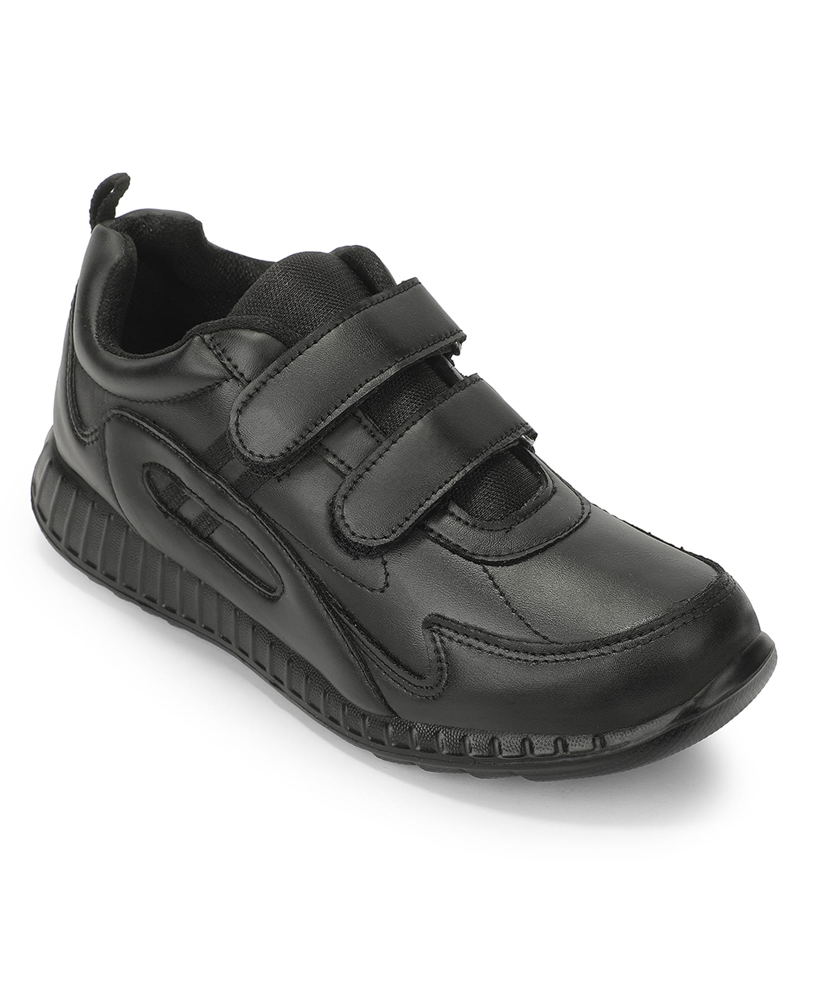 LIBERTY Solid Velcro Closure School Shoes - Black-picture-47