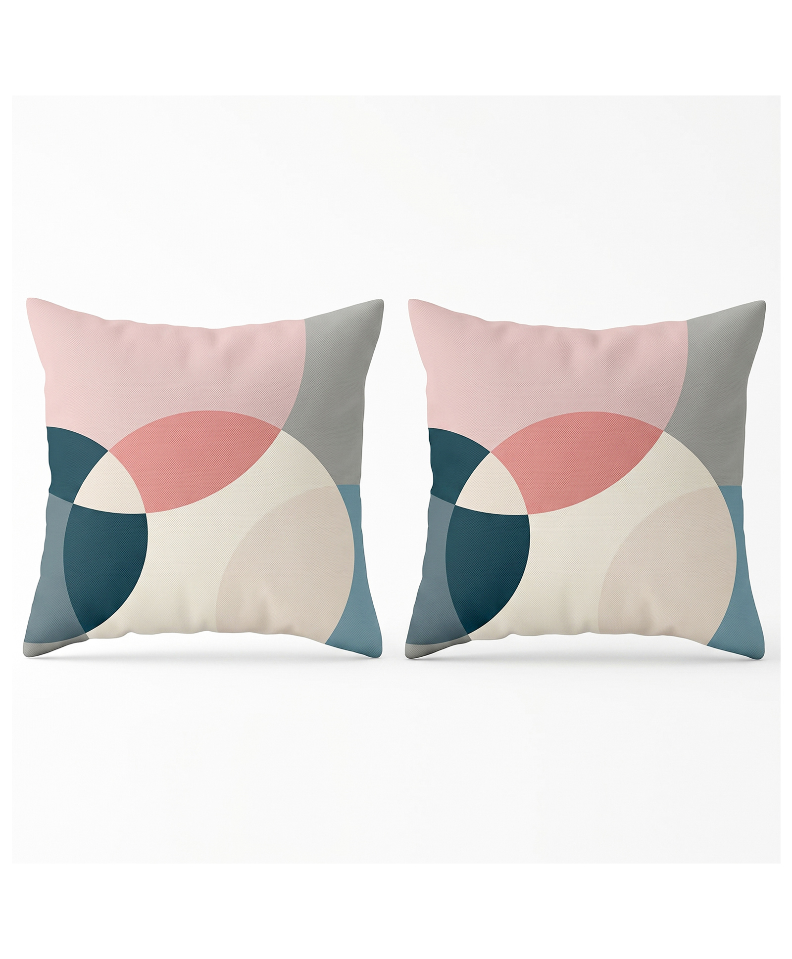 MOMISY Decorative Cushion Cover Set Polyester Throw Pillow Covers, 45 x 45 cm, Pack of 2 - Circles-picture-36