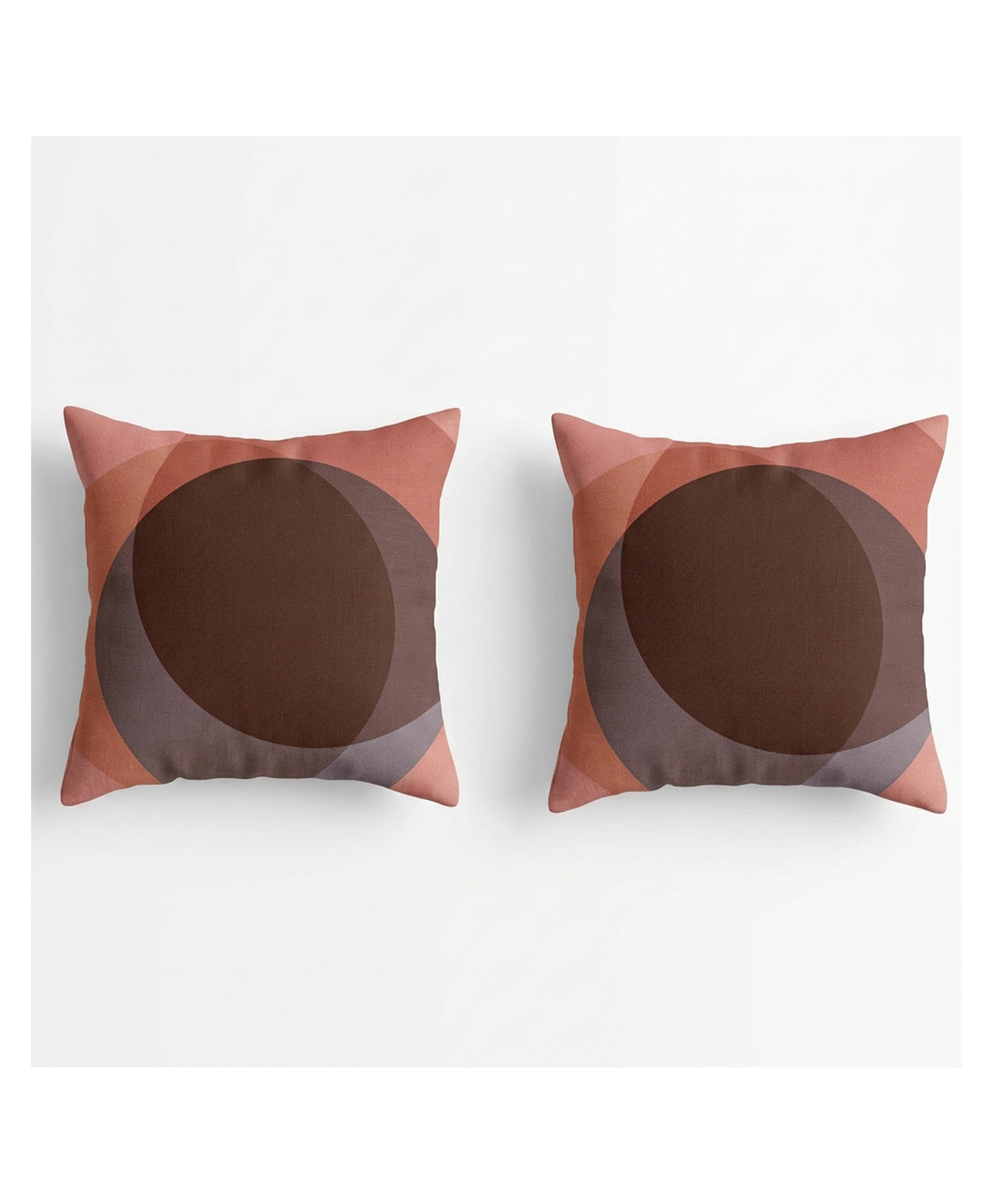 MOMISY Decorative Cushion Cover Set Polyester Throw Pillow Covers, 45 x 45 cm, Pack of 2 - Big Circles-picture-31
