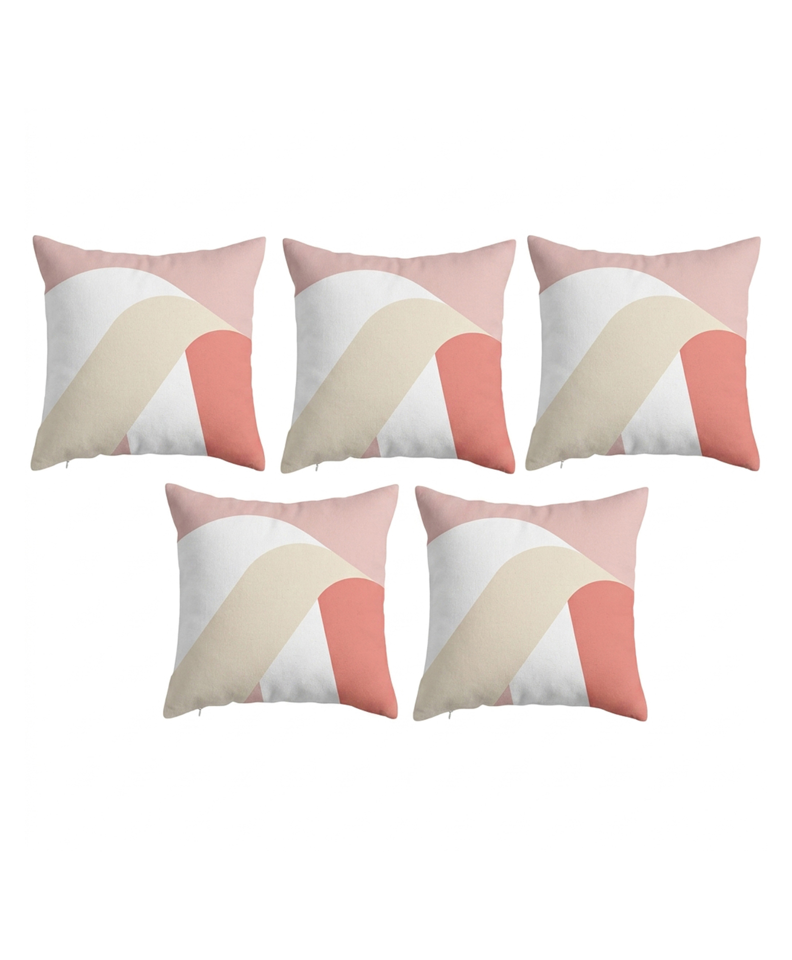 MOMISY Decorative Cushion Cover Set Polyester Throw Pillow Covers, 45 x 45 cm, Pack of 5 - Waves-image-40