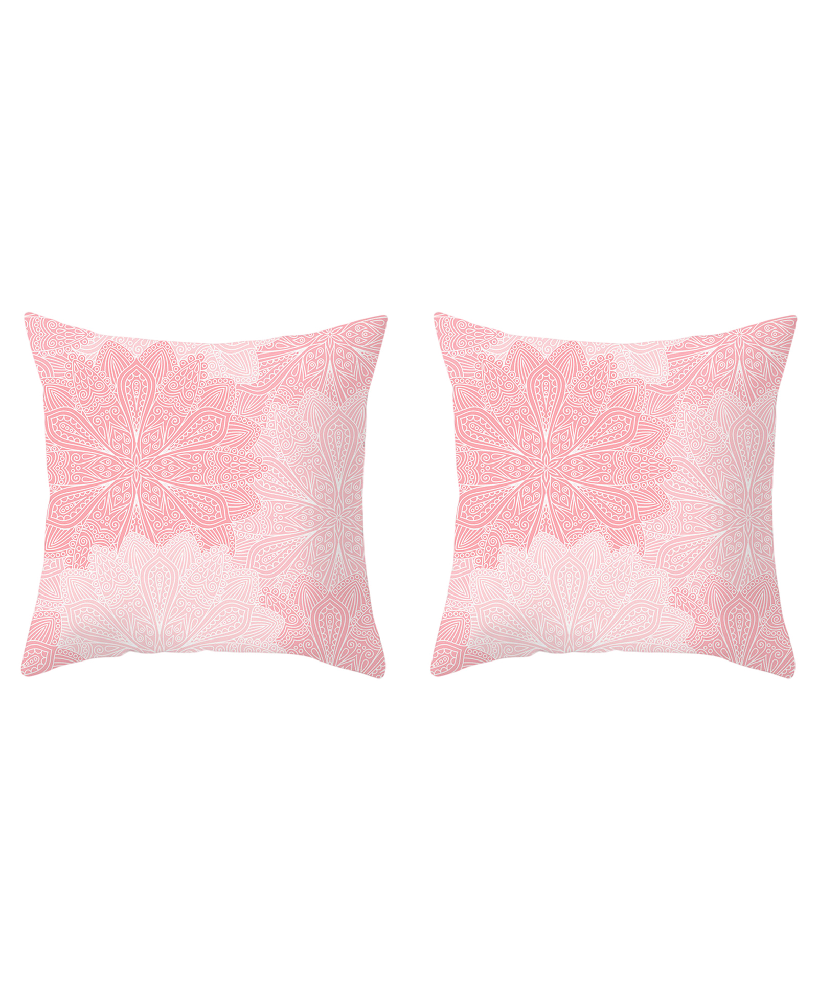 MOMISY Decorative Cushion Cover Set, Polyester Throw Pillow Covers, 45 x 45 cm, Pack of 2 Bandhani Pink-image-8