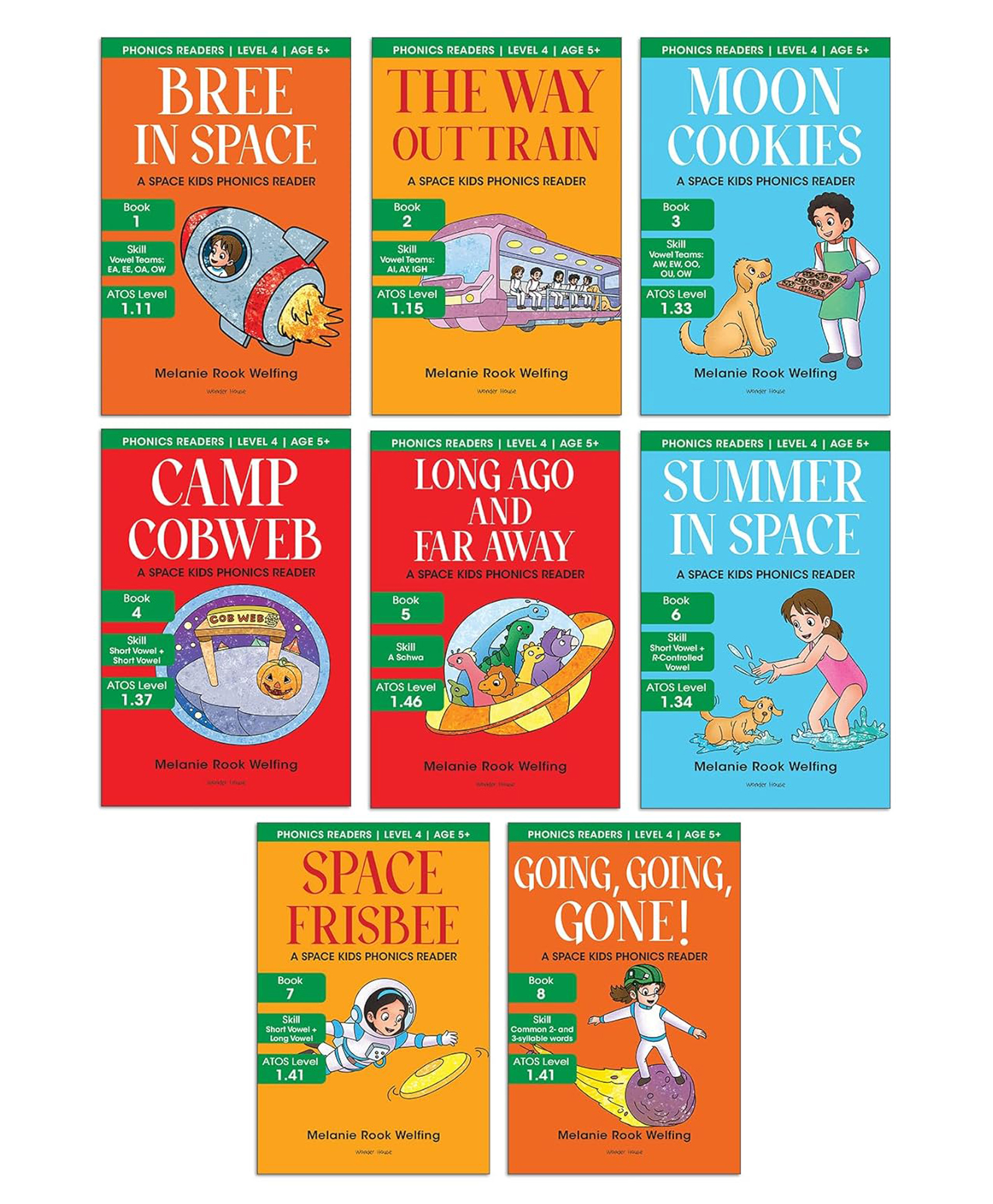 wonder house books Space Kids: Phonics Readers Level 4 (Pack of 8) by Melanie Rook Welfing -English-picture-17