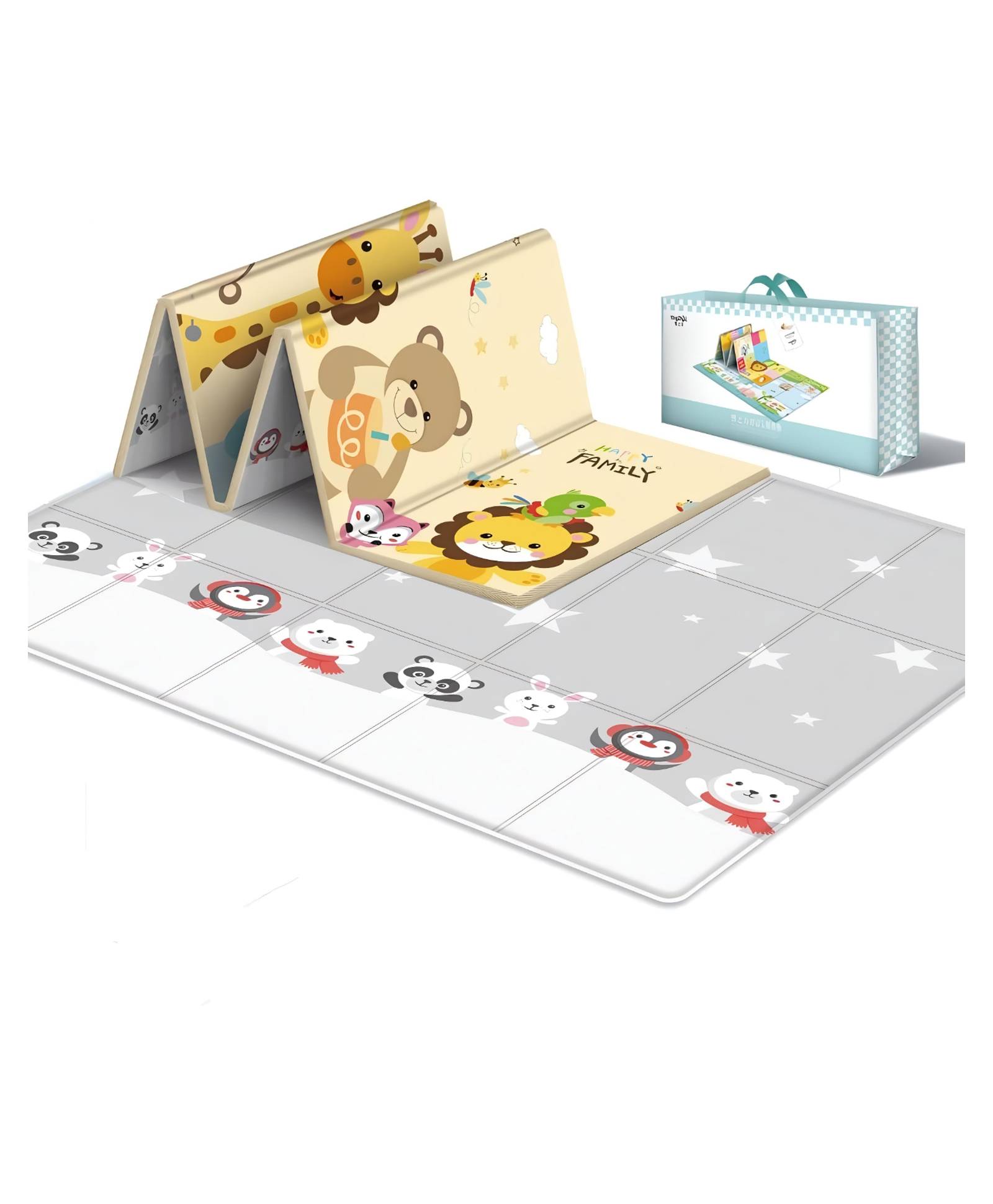 Elecart Extra Large Baby Play Mat | Foldable, Waterproof, Non-Toxic, BPA-Free | Soft Foam Playmat for Crawling, Tummy Time & Toddler Activities | Reversible, Portable & Easy to Clean-picture-25