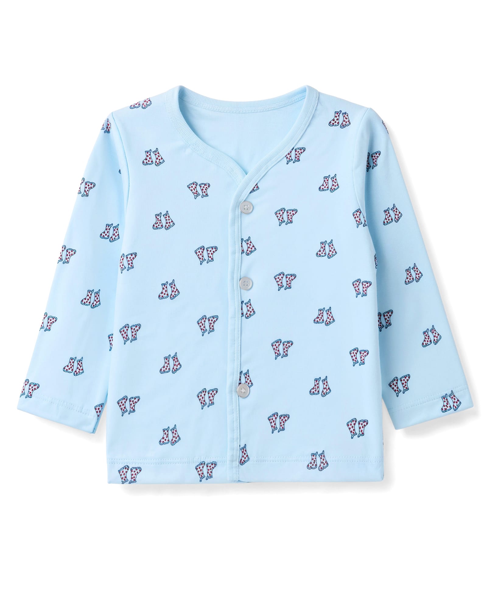 Tango Interlock Knit Full Sleeves Jhablas with Gum Boots Print - Aqua-picture-9