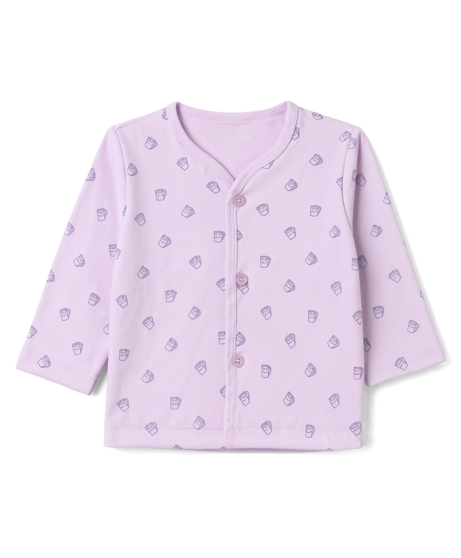 Tango Interlock Knit Full Sleeves Jhablas With Cup Print -Mauve-picture-22