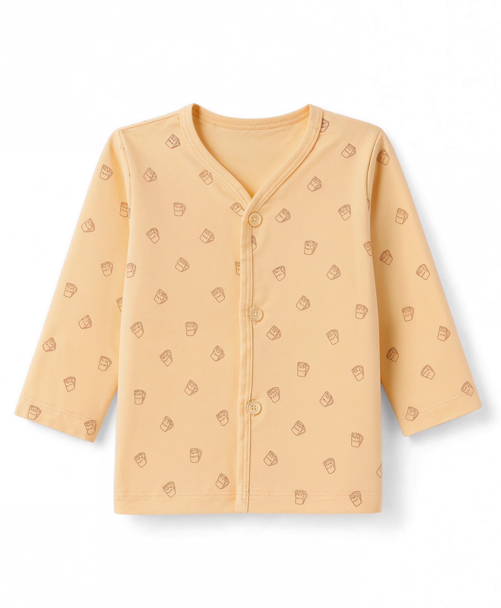 Tango Interlock Knit Full Sleeves Jhablas With Cup Print - Yellow-picture-17