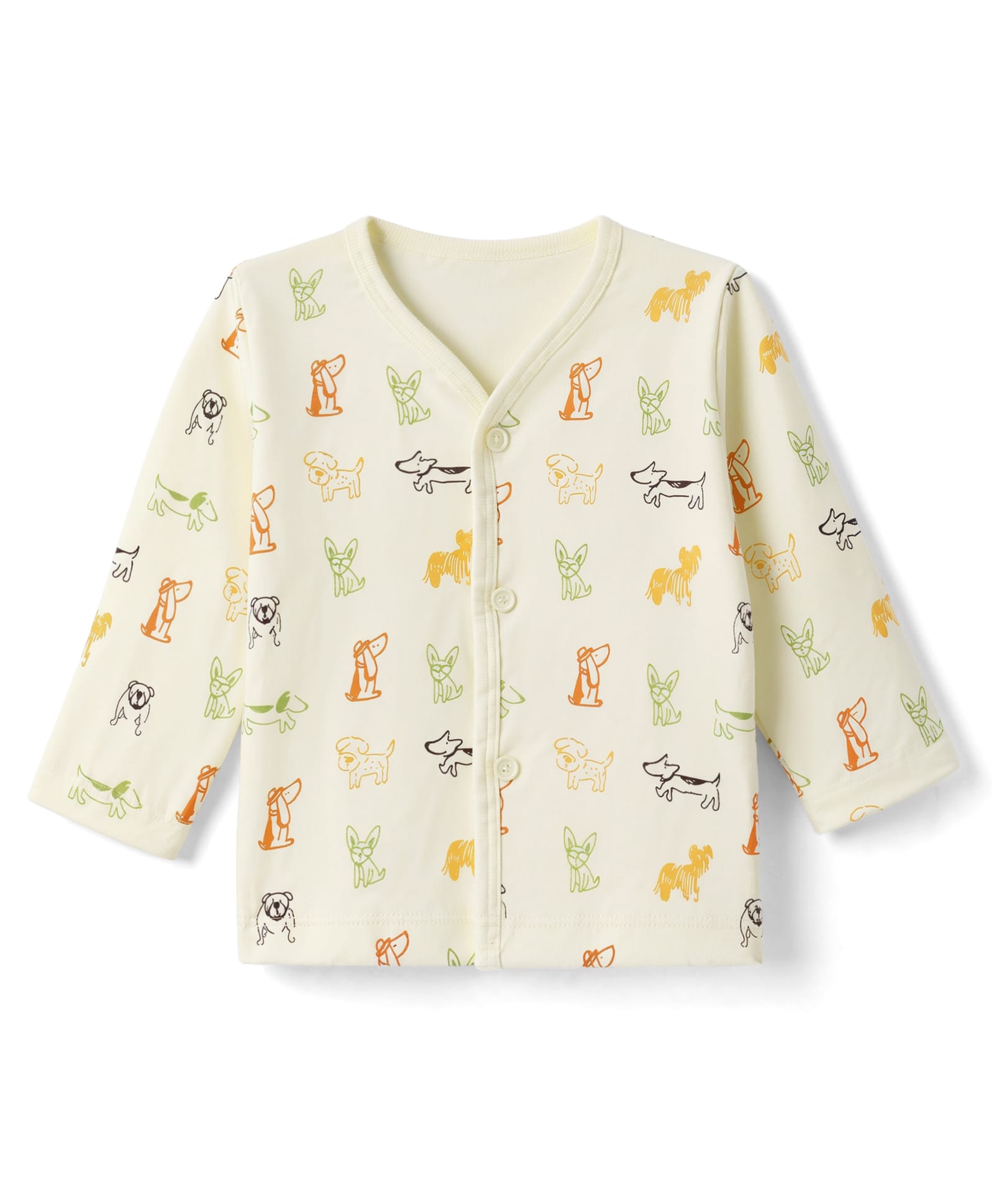 Tango Interlock Knit Full Sleeves Jhablas with Puppy Print - Butter-picture-4