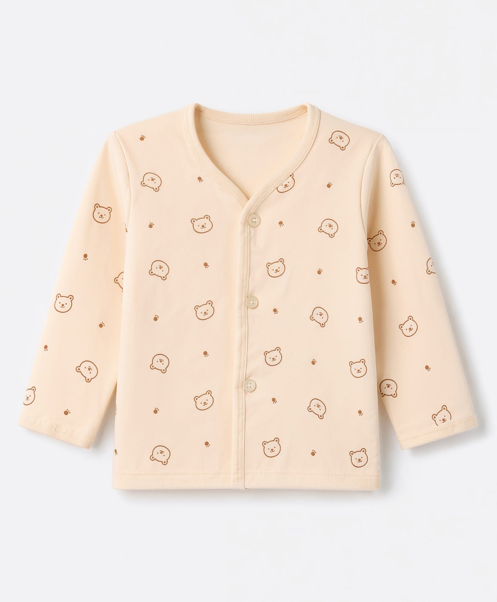 Tango Interlock Knit Full Sleeves with Bear Print Jhablas - Cream-picture-31