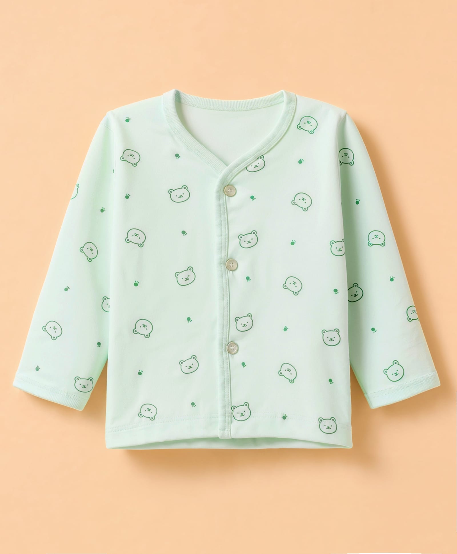 Tango Interlock Knit Full Sleeves with Bear Print Jhablas - Mint Green-picture-44