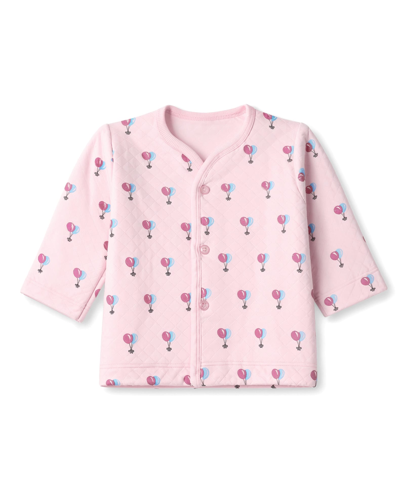 Tango Knit Full Sleeves Jhablas With Balloon Print - Pink-picture-23