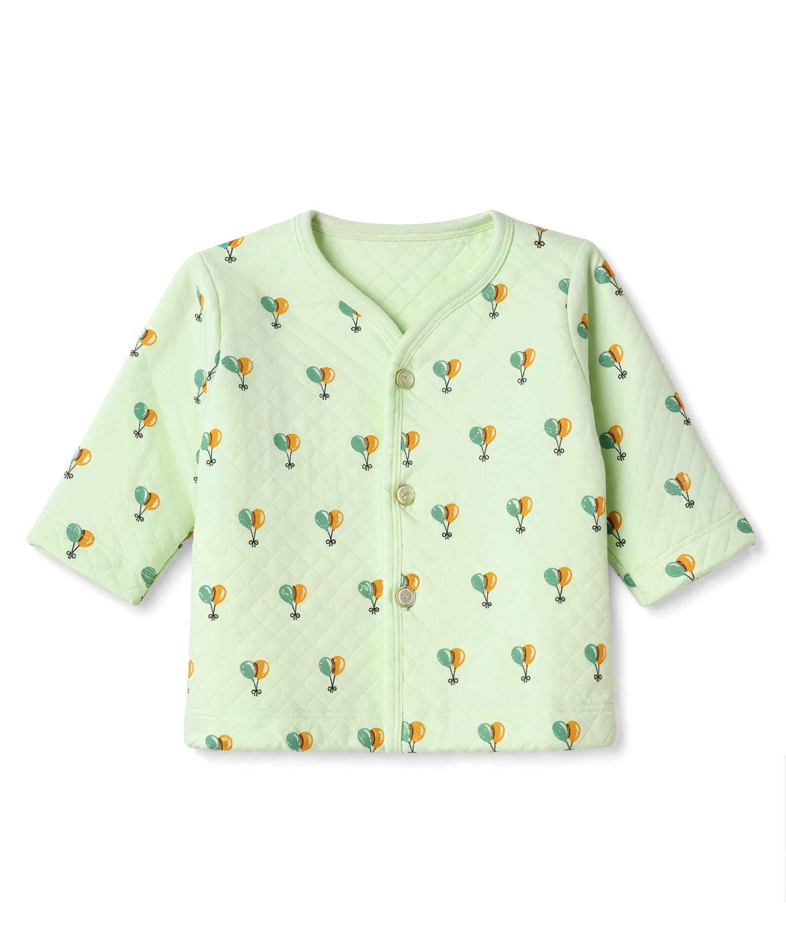Tango Polyfill Knit Full Sleeves Jhablas With Balloon Print - Green-picture-47