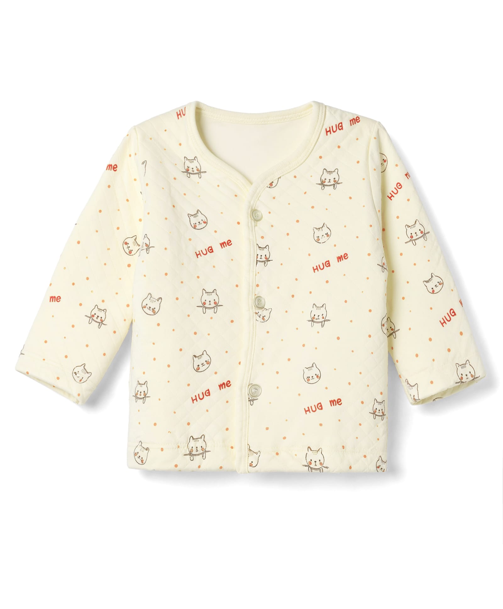 Tango Polyfill Knit Full Sleeves Jhablas With Kitty Print - Light Yellow-picture-14