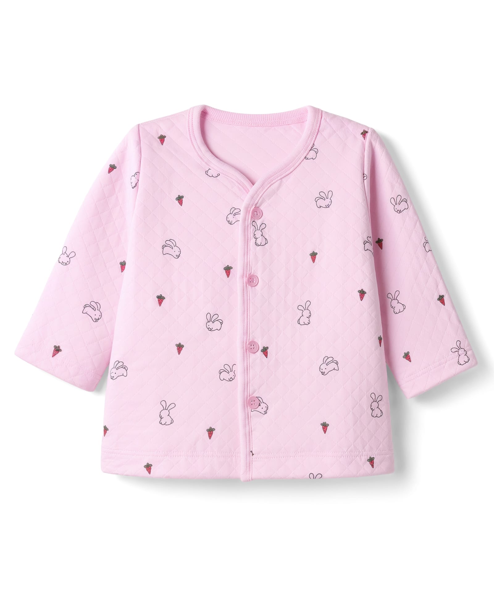 Tango Polyfill Knit Full Sleeves Jhablas With Rabbit & carrot Print - Pink-picture-6
