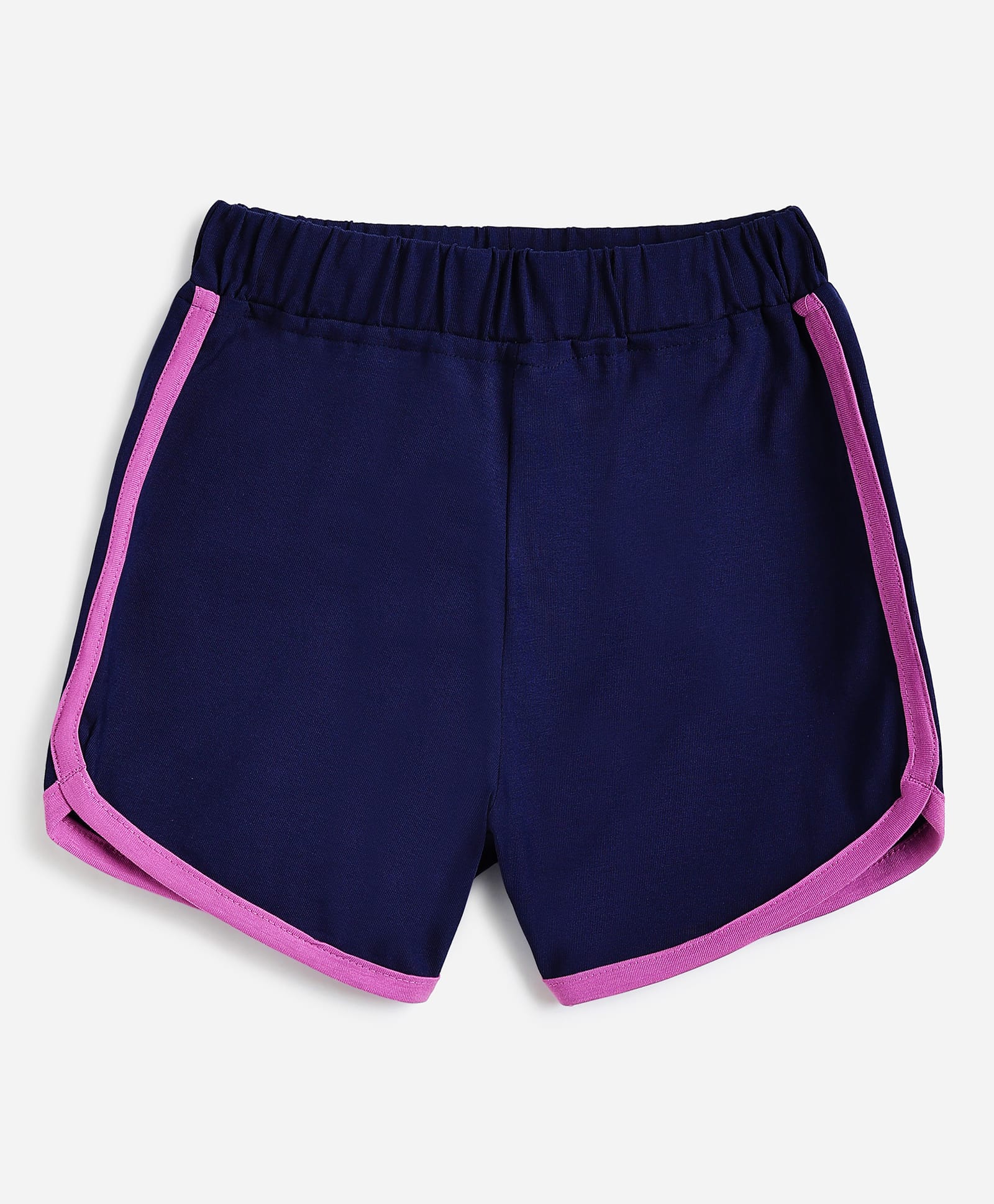 Campana 100% Cotton Knit Solid Shorts - Navy Blue-picture-36