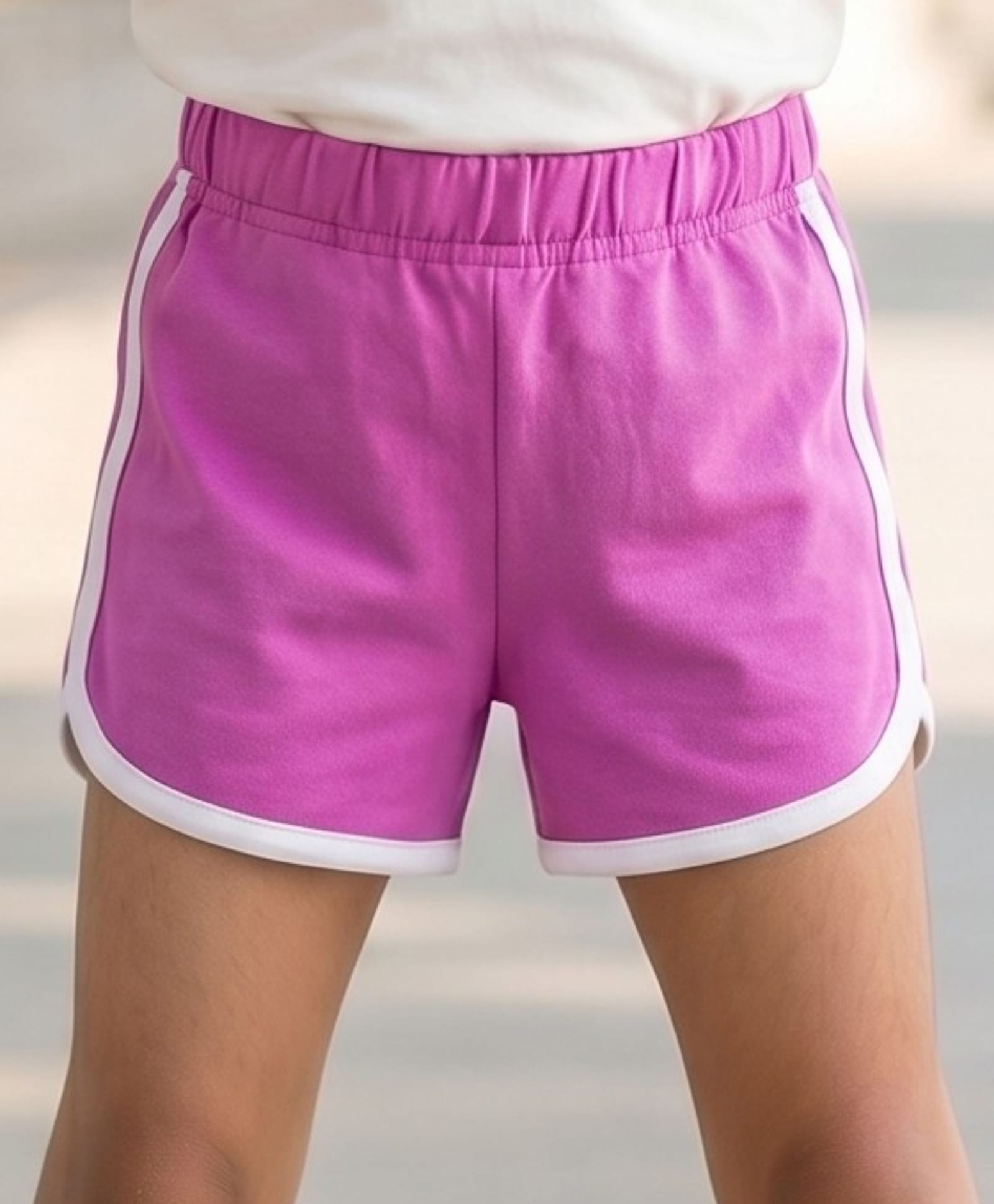 Campana 100% Cotton Knit Solid Shorts - Dark Pink-picture-16