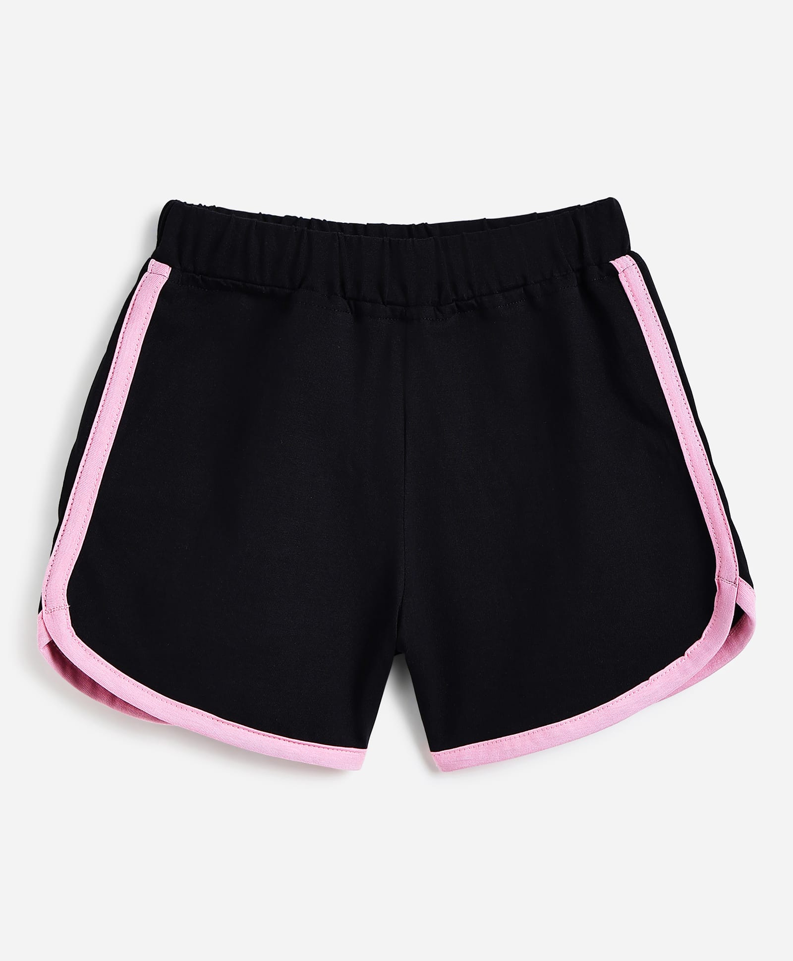 Campana 100% Cotton Knit Solid Shorts - Black-picture-36