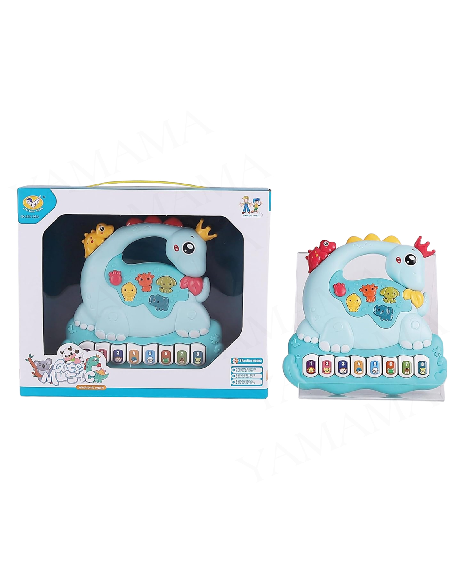 YAMAMA Dinosaur Musical Piano Toys for Kids with Flashing Lights And Soothing Music, Interactive Fun Entertainment Kids Toys - Multicolor-image-18