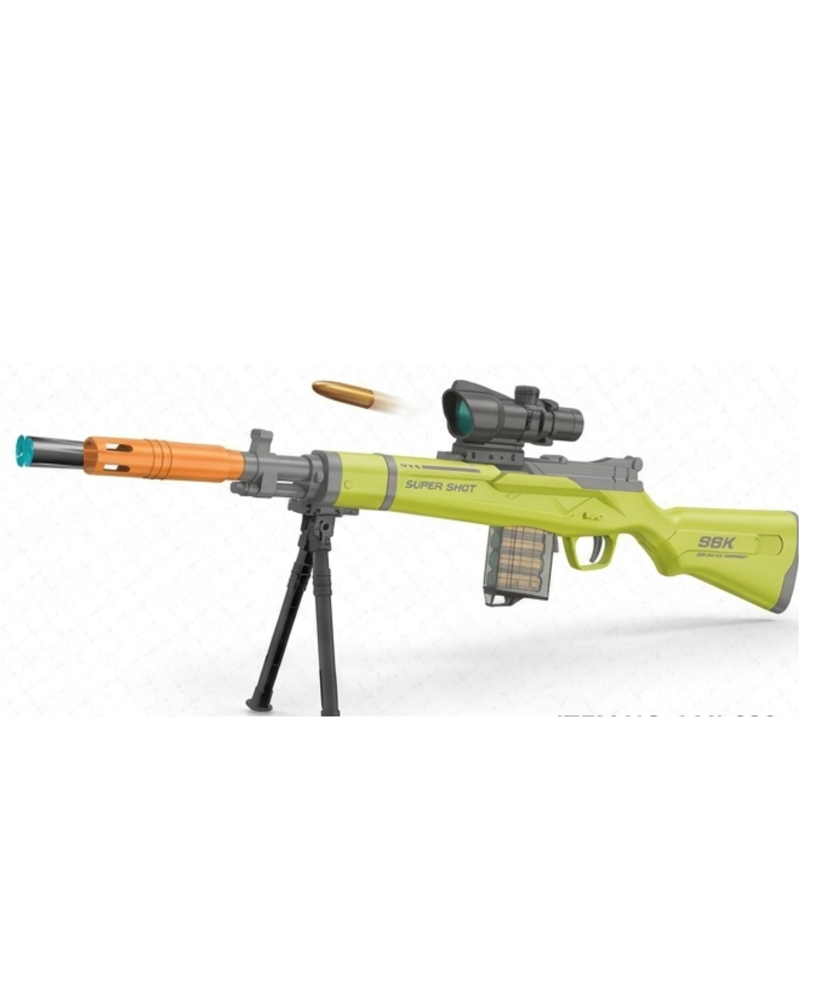 Lumo Brilliant Toys Kar98K Sniper Rifle Gun Toys for Kids, Manual Foam Dart with Scope & Magazine, Soft Bullet Shooting Toy for Boys & Girls, Outdoor Target Practice Adventure Play Set - Multicolor-image-9