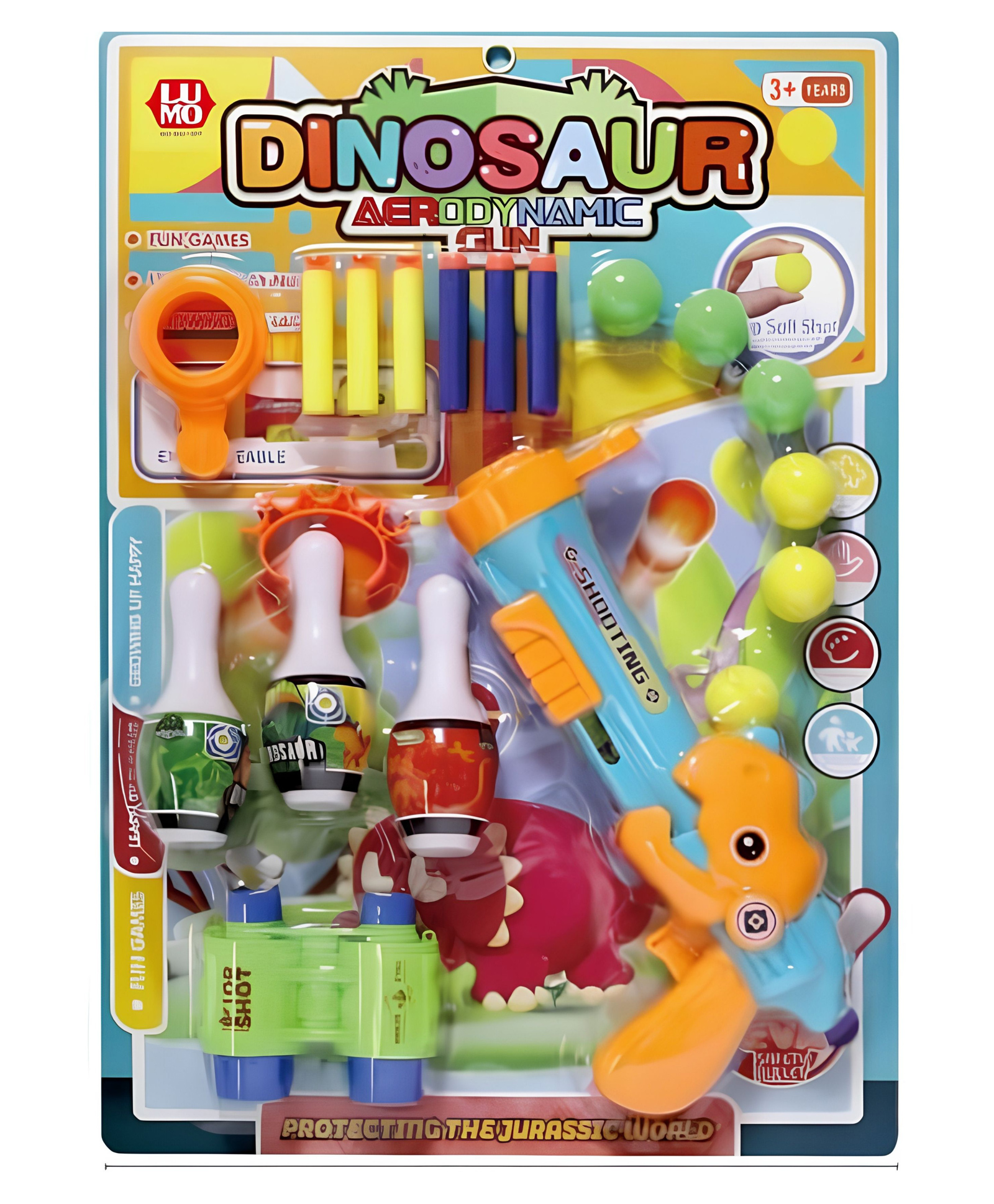 Lumo Brilliant Toys Dinosaur Aerodynamic Air Popper Toy Gun Set for Kids, Fun Entertainment Kids Toys - Color May Vary-picture-26