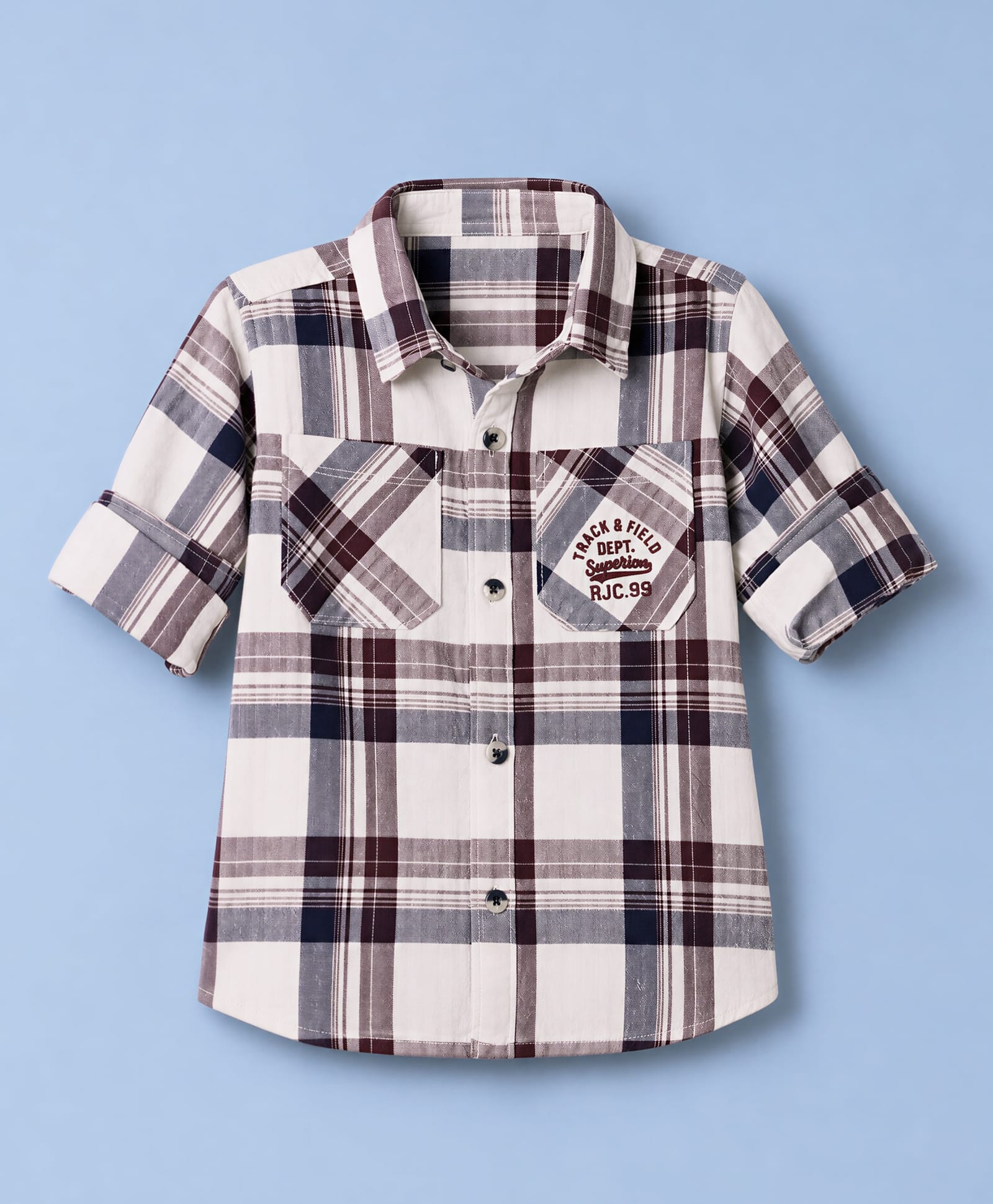 Ruff Woven Flannel Woven Full Sleeves Shirt with Checks - Wine-image-49