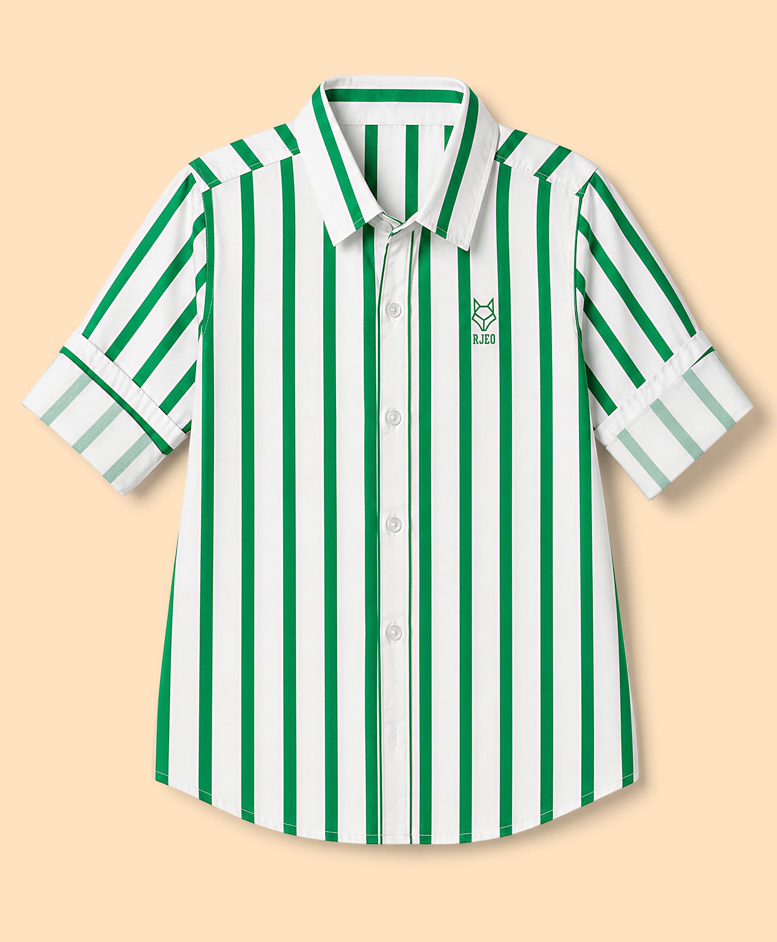 Ruff Woven Poplin Woven Full Sleeves Shirt with Stripes - Green-picture-31